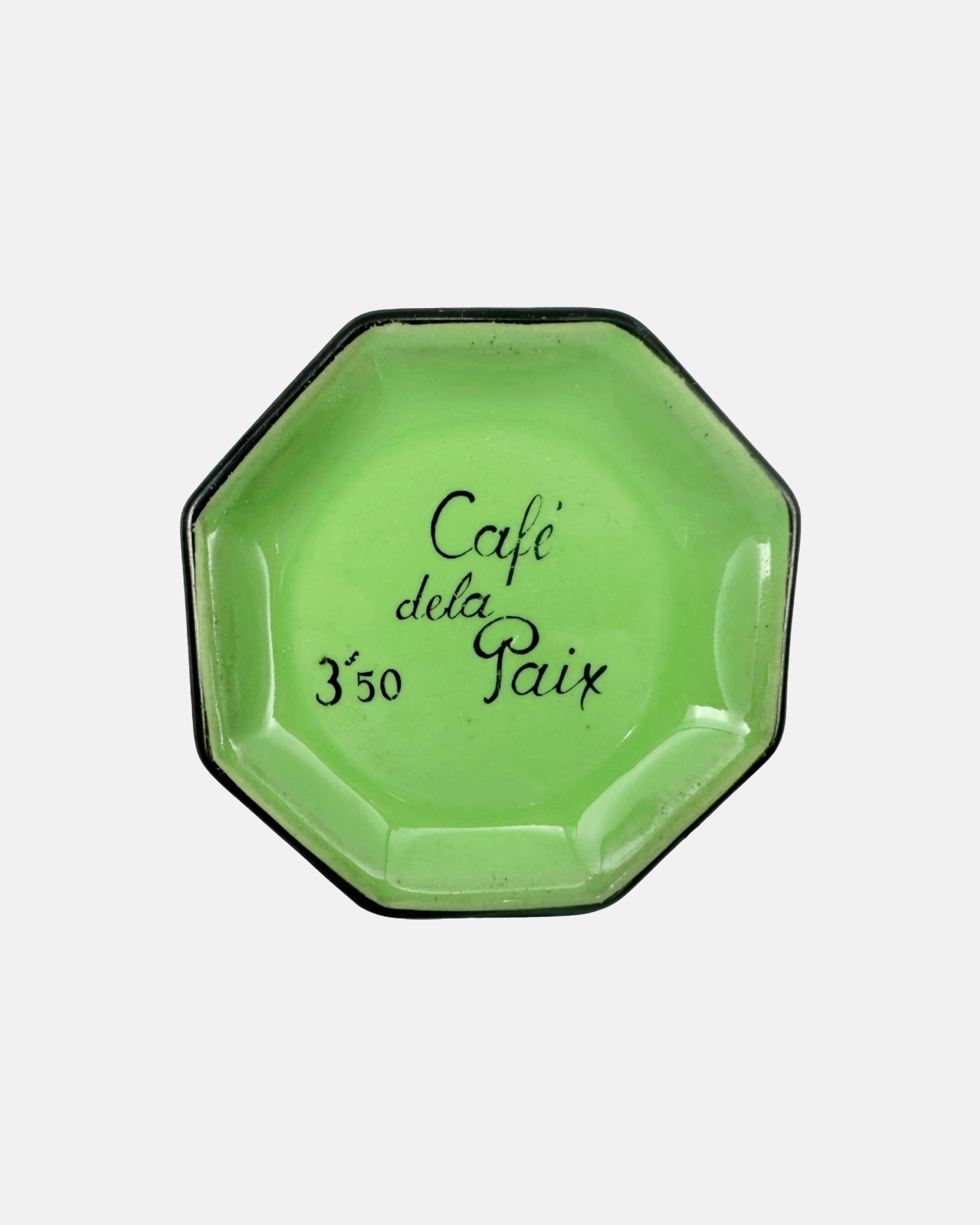 Vintage Cafe de la Paix Paris Green Ashtray