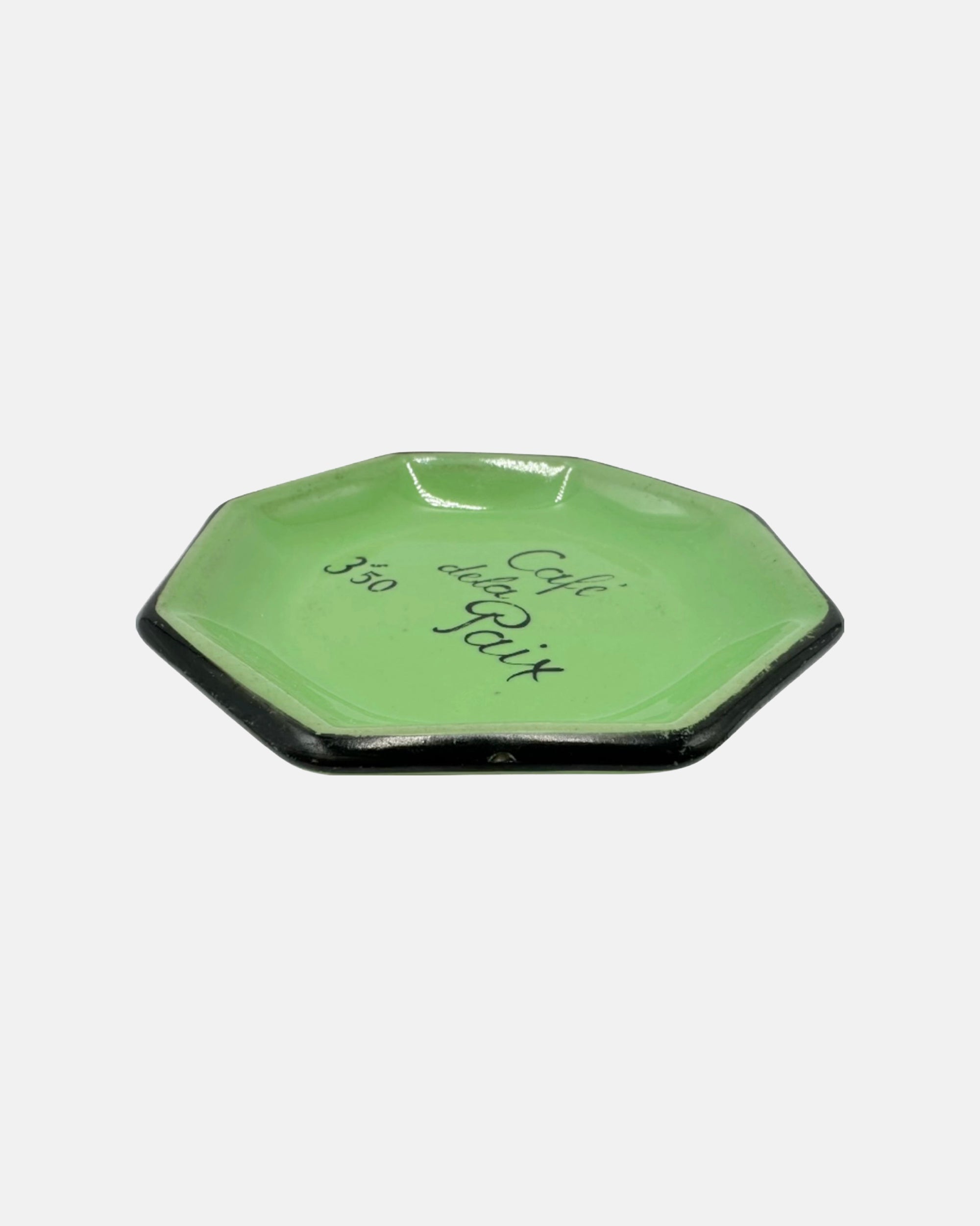 Vintage Cafe de la Paix Paris Green Ashtray