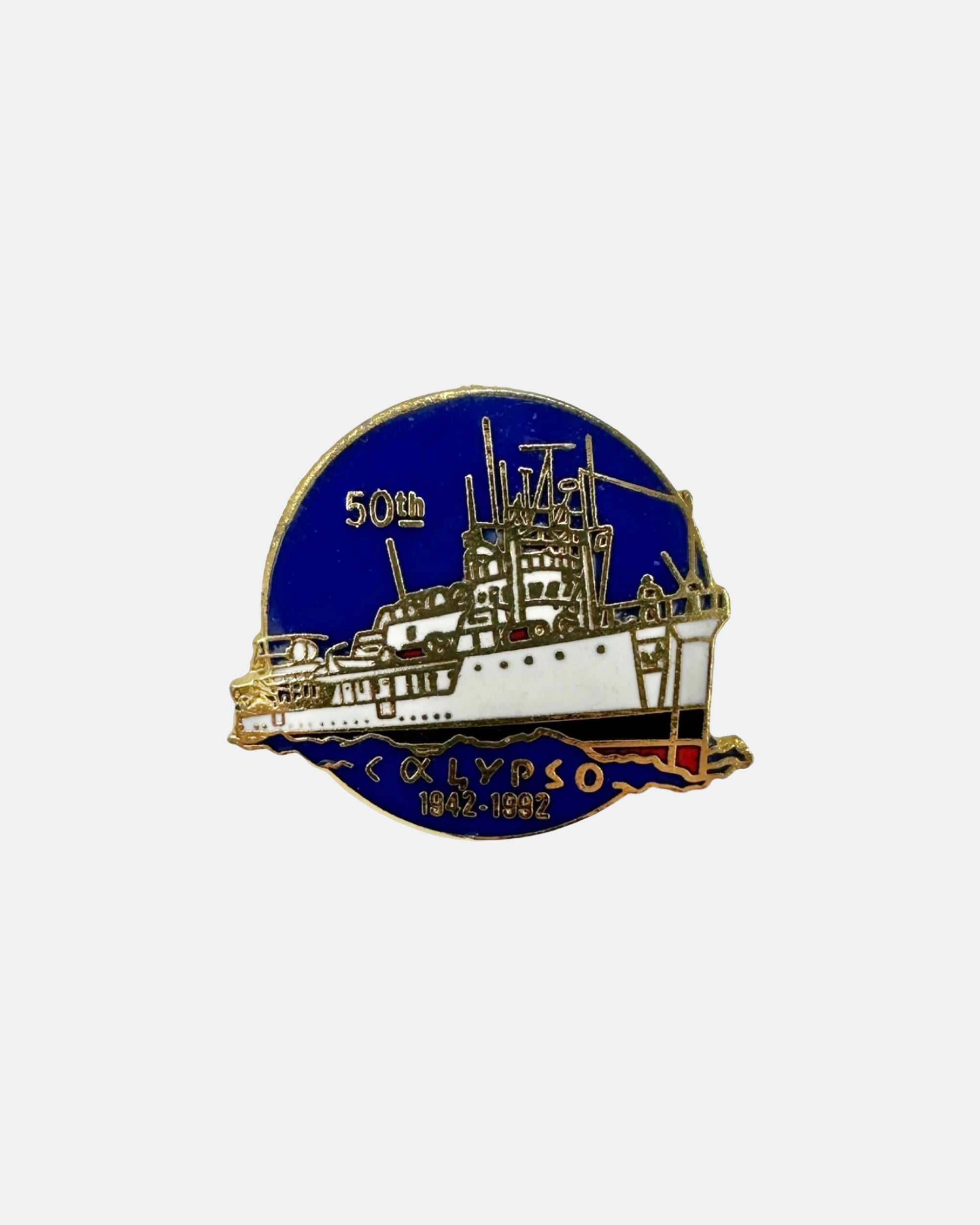 Vintage Calypso Jacques Cousteau 50th Anniversary 1942-1992 Lapel Pin