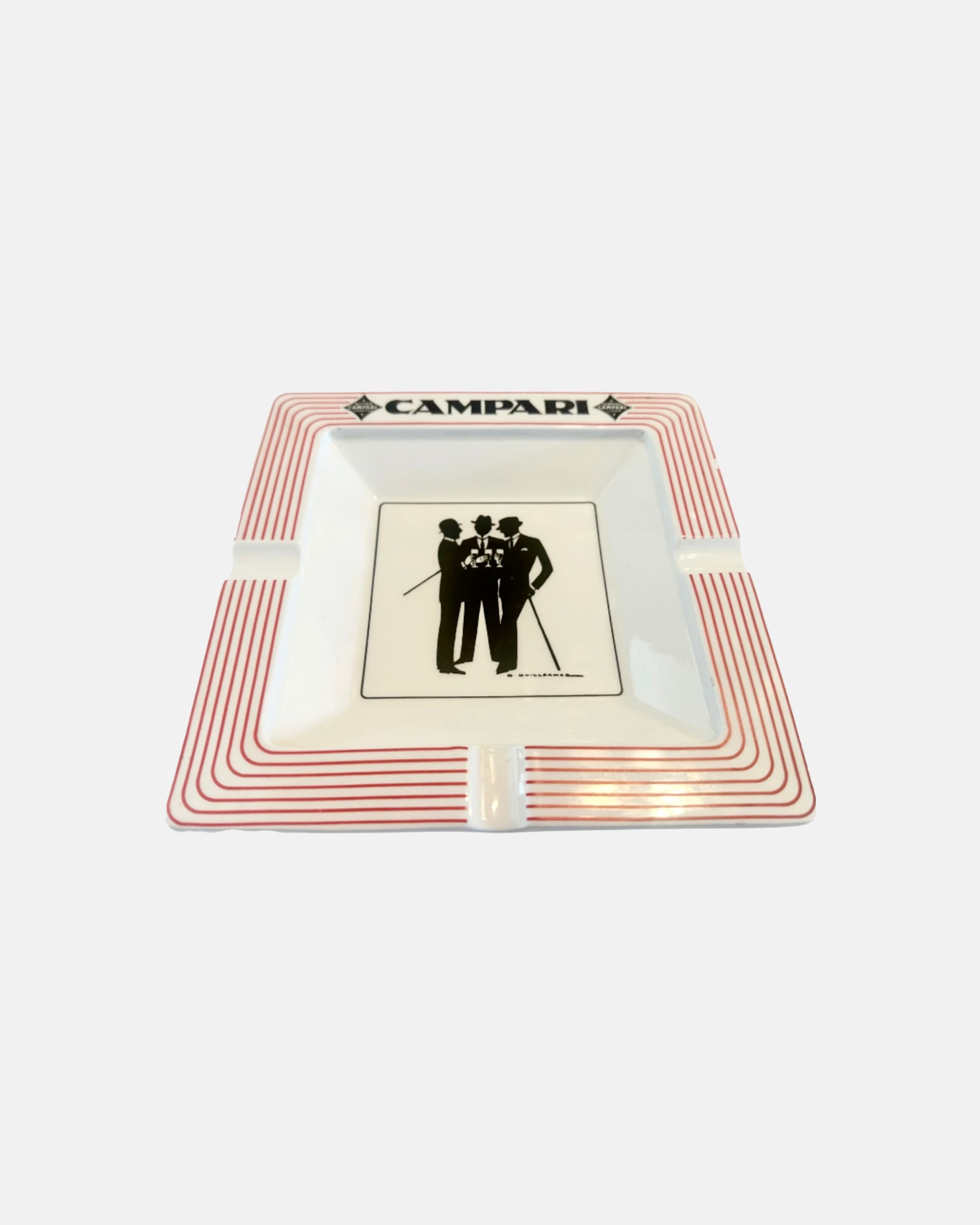 Vintage Campari Italy Gentleman Ceramic Ashtray