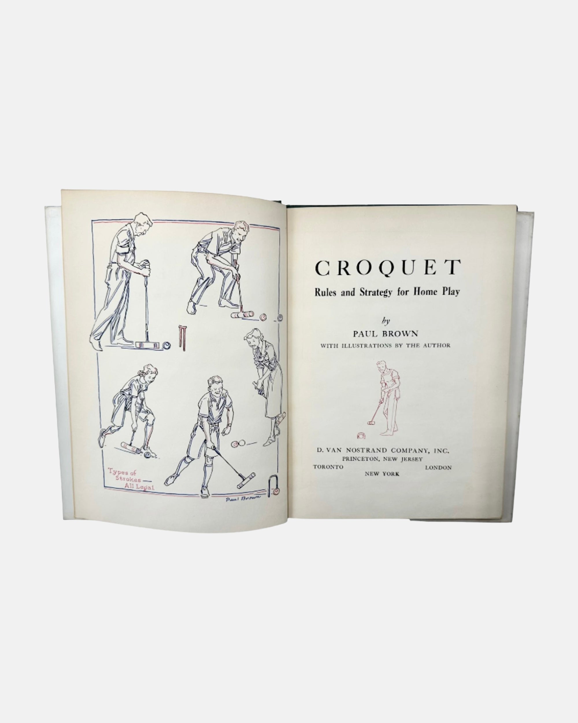 Croquet Rules and Strategy for Home Play by Paul Brown 1957 Book