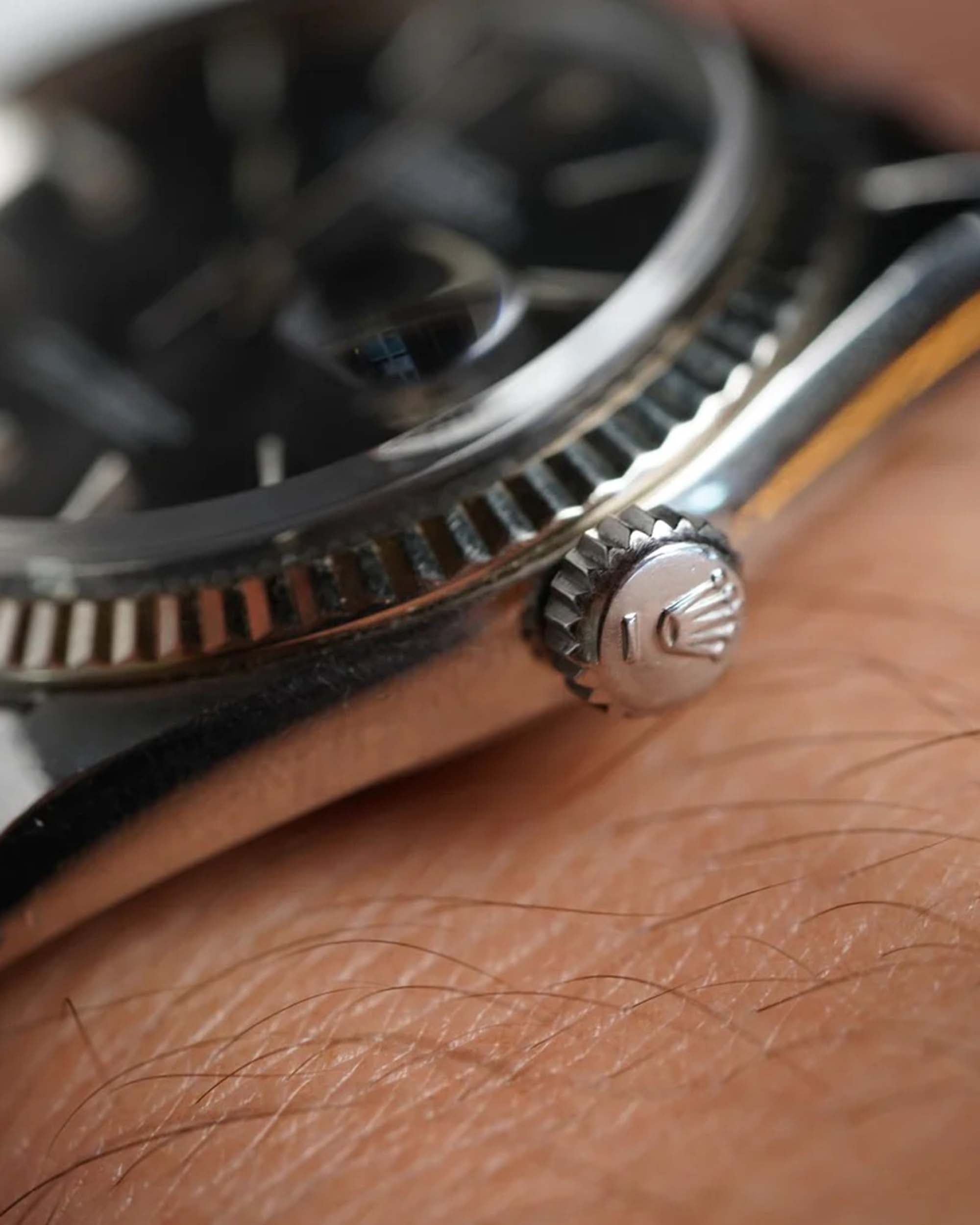 Rolex Grey Dial Datejust Reference 1601 Unpolished