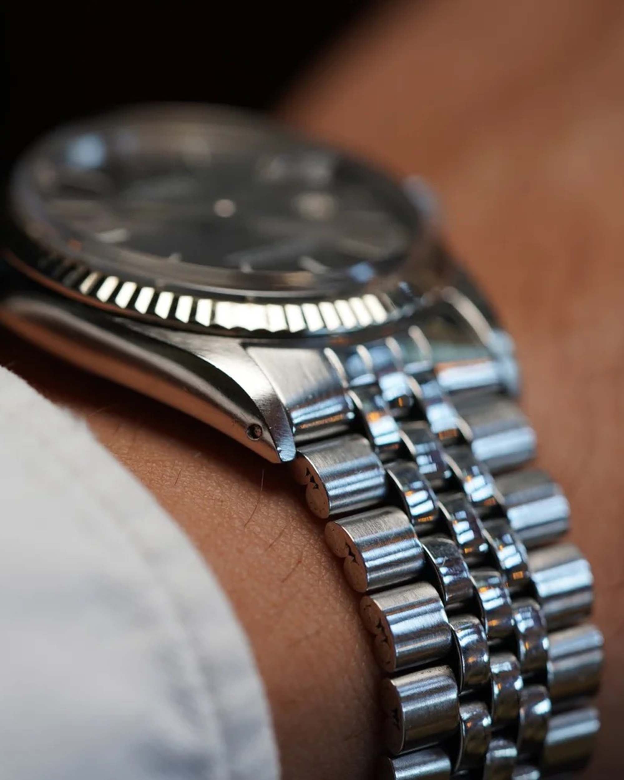 Rolex Grey Dial Datejust Reference 1601 Unpolished