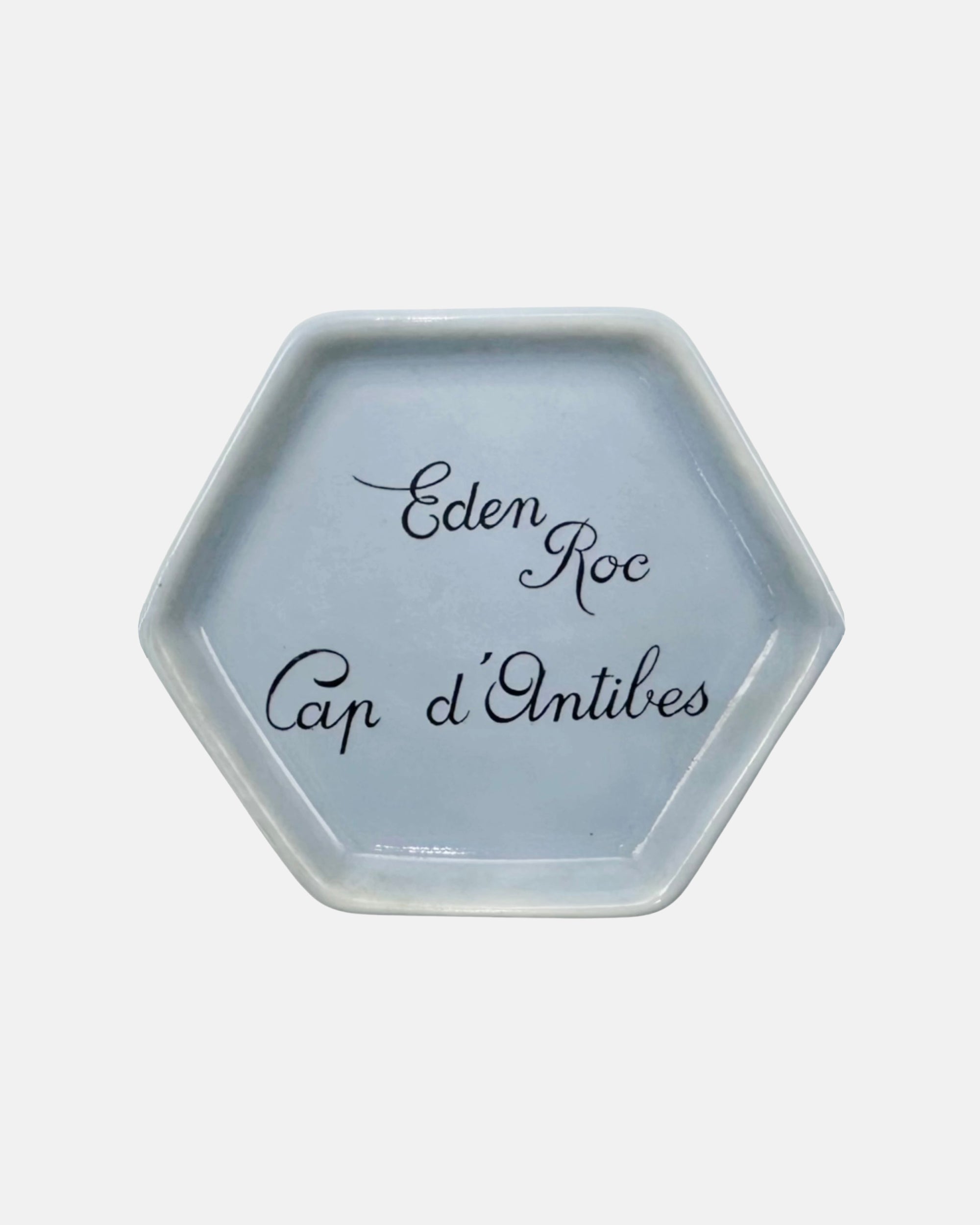 Vintage Eden Roc Cap d'Antibes Hotel Blue Ceramic Ashtray Catchall Dish