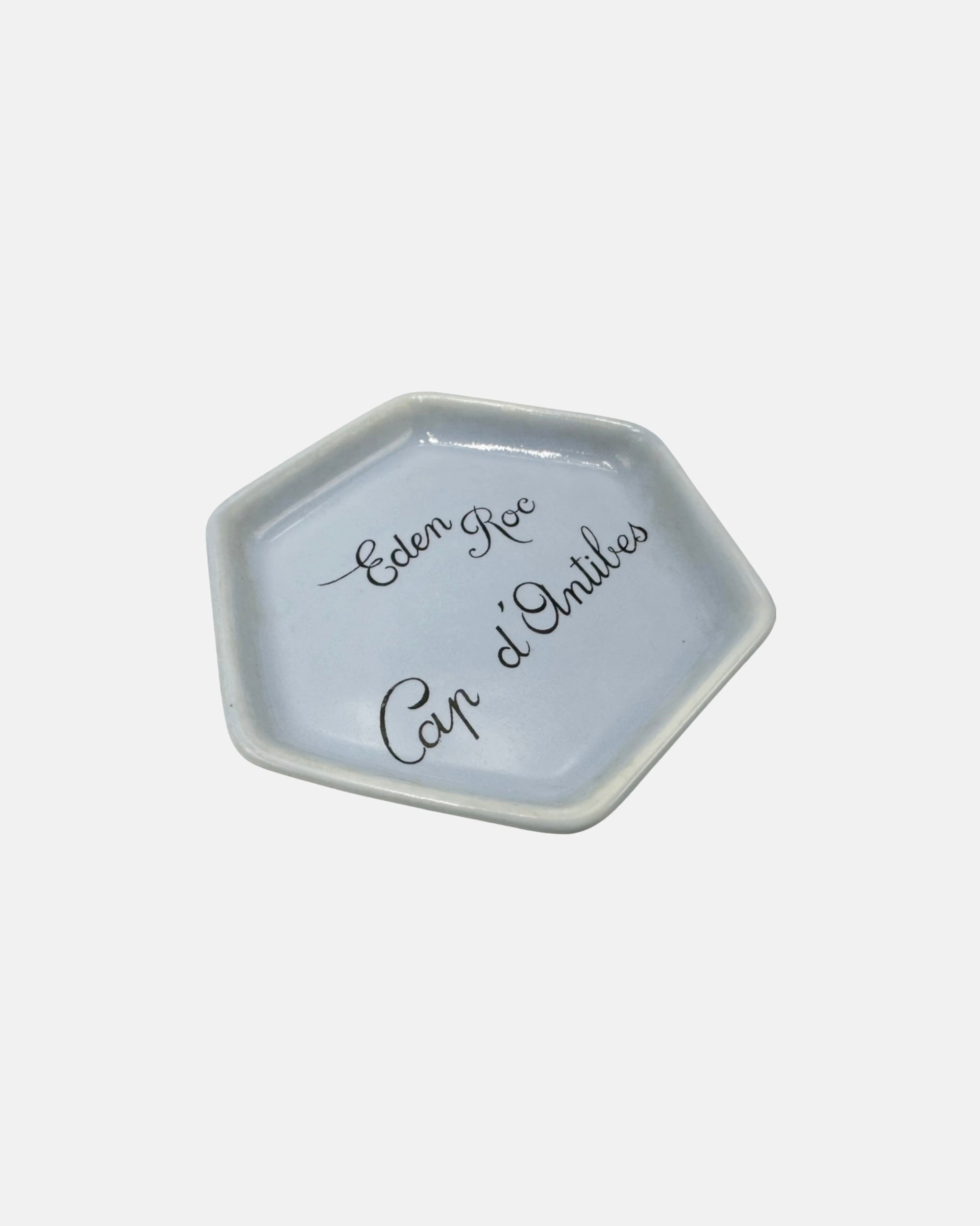 Vintage Eden Roc Cap d'Antibes Hotel Blue Ceramic Ashtray Catchall Dish