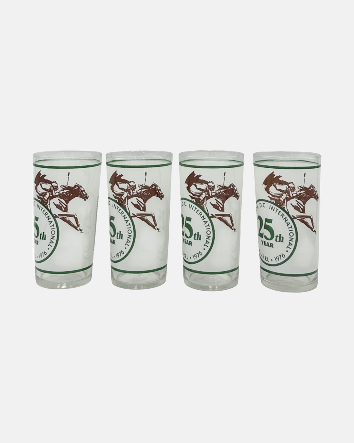 Vintage Set 4 Washington, D.C. International Horse Show Equestrian Glasses