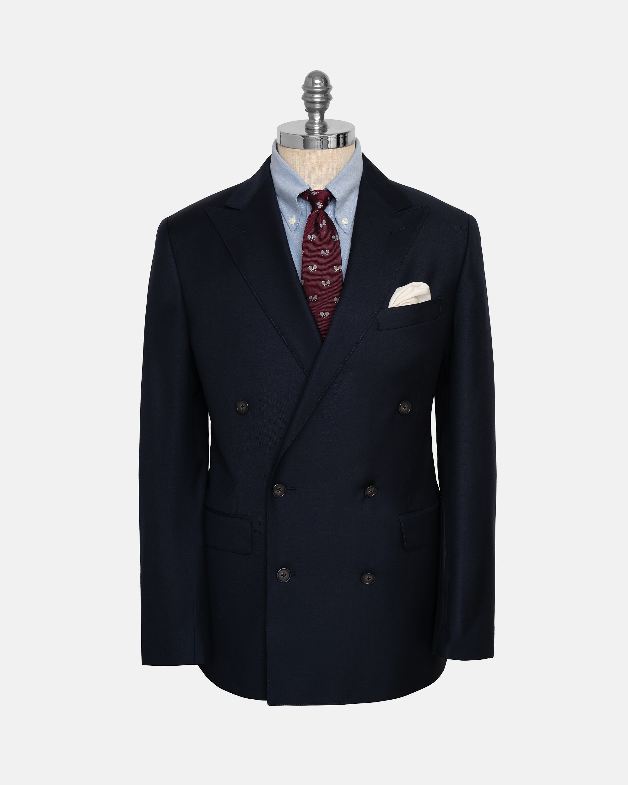 Made-in-USA Navy Double-Breasted Suit - Custom Make