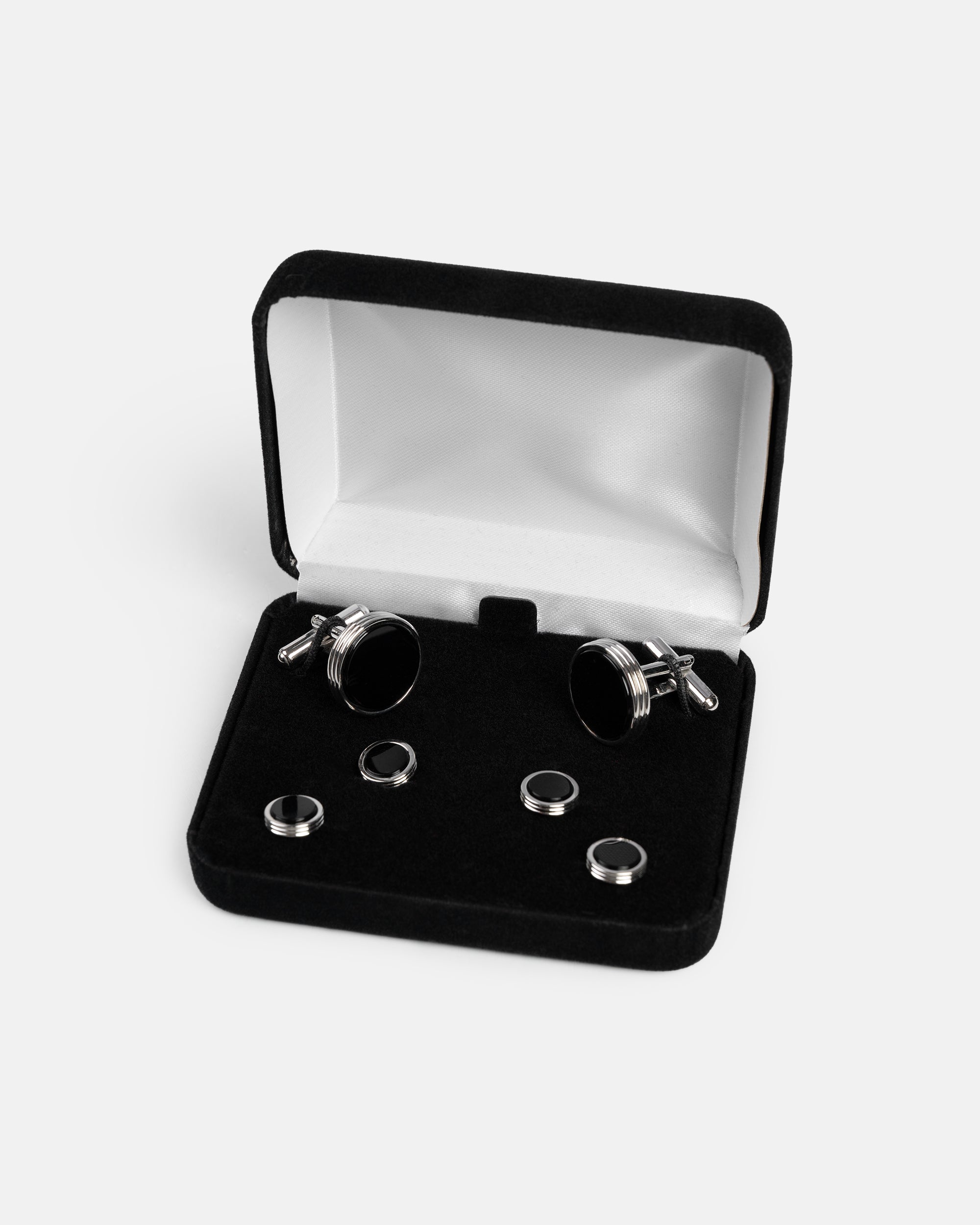 Made-in-USA Onyx Cufflink and Stud Set