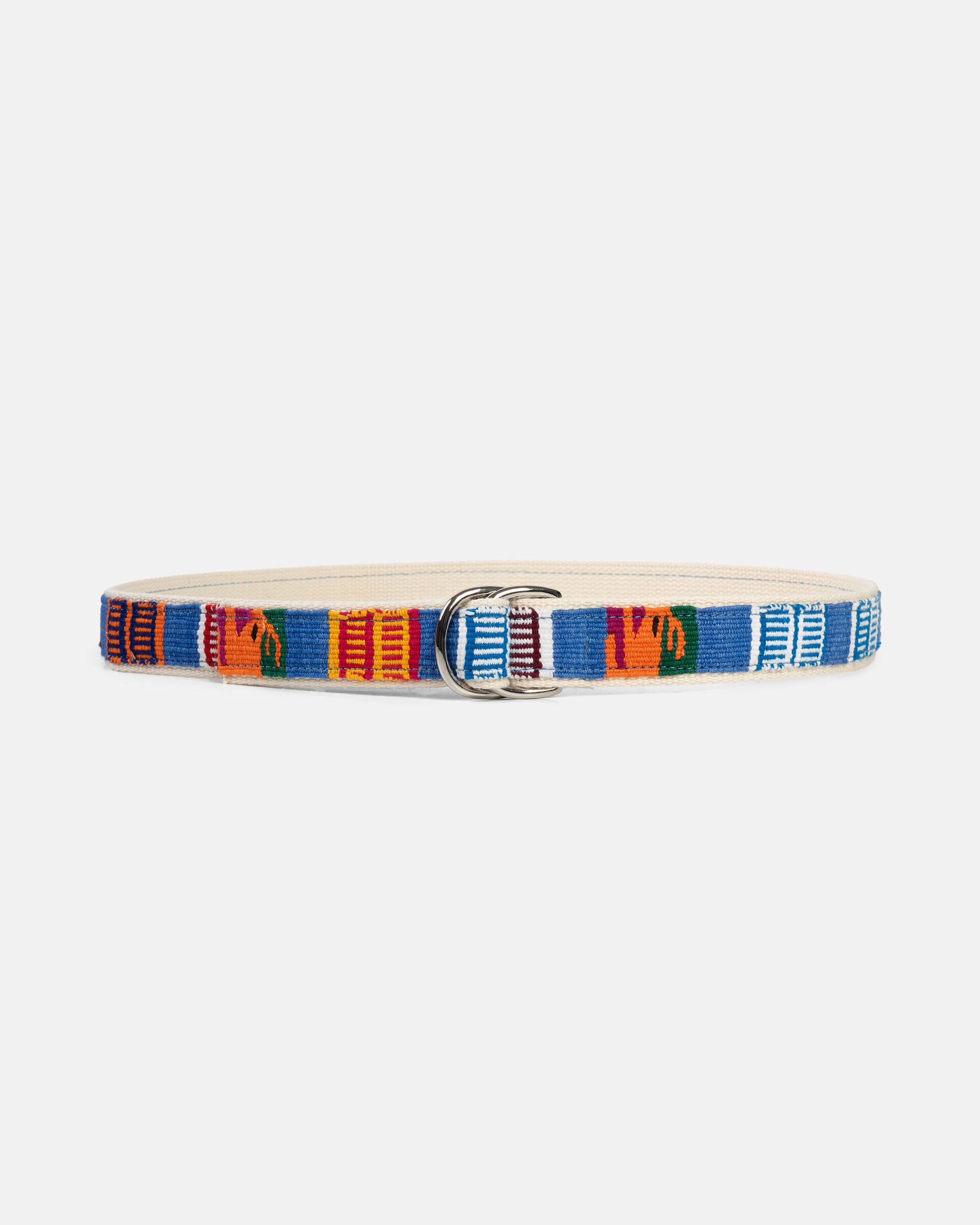 Made-in-USA Mayan Motif D Ring Belt