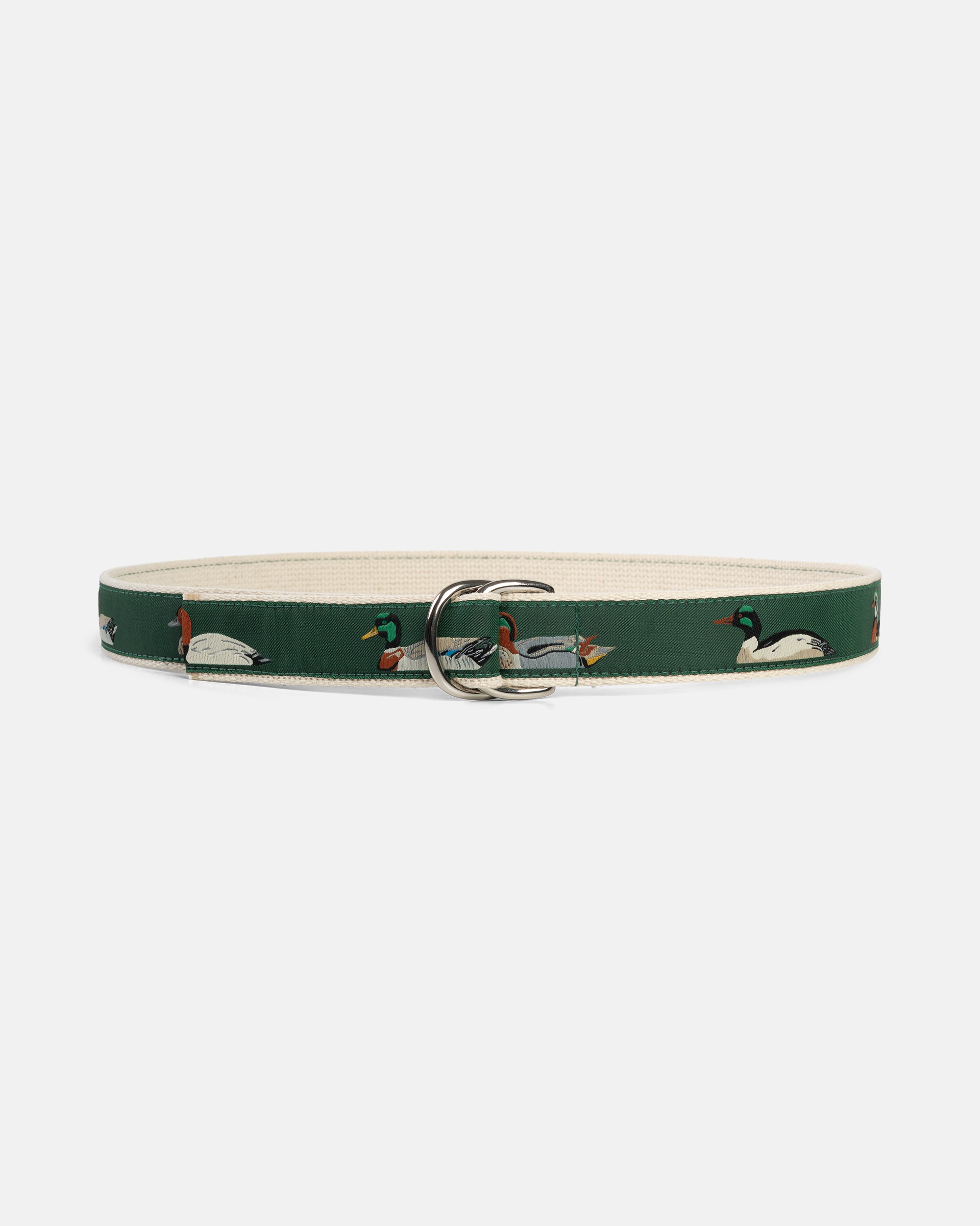 Made-in-USA Duck Motif D Ring Belt