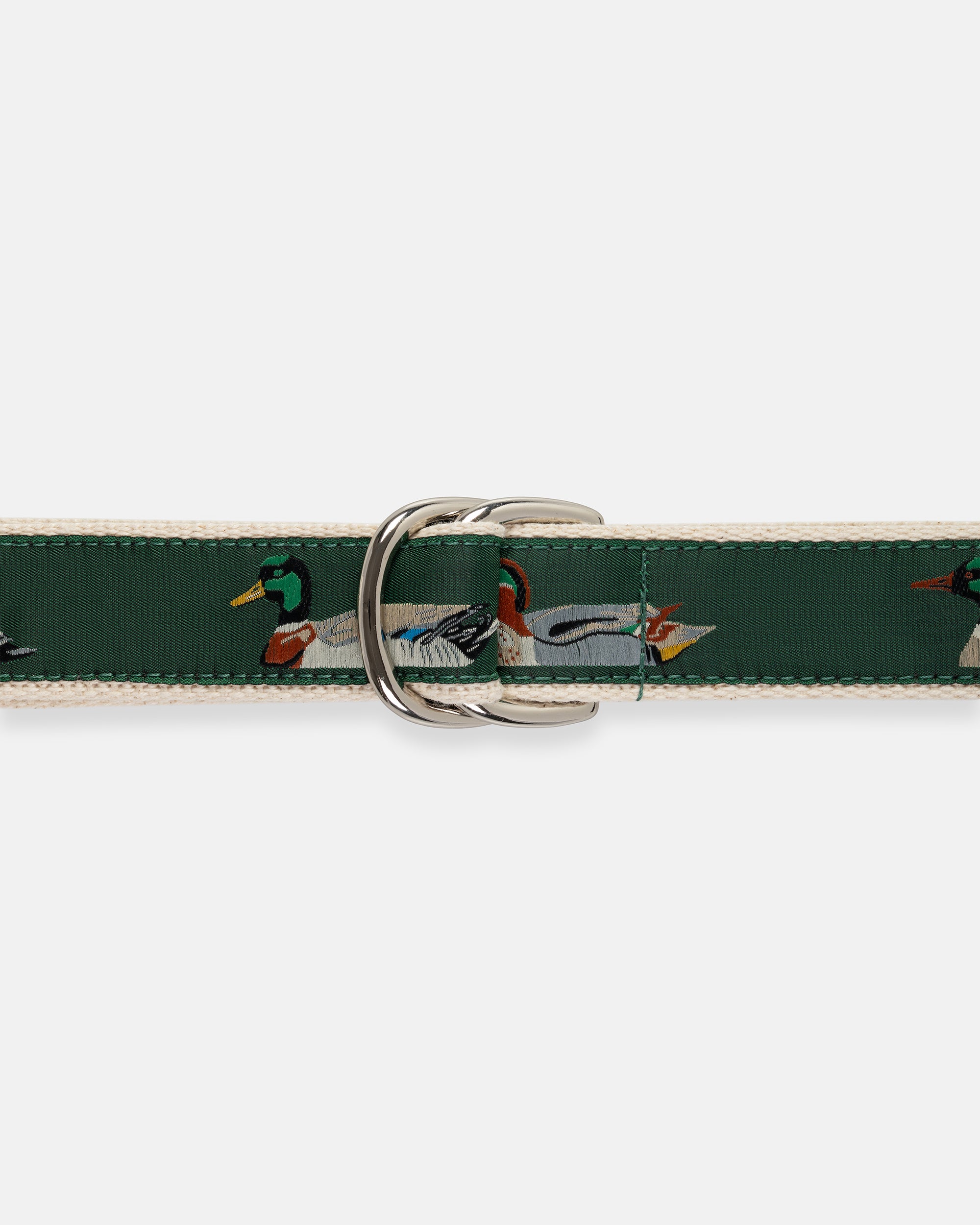Made-in-USA Duck Motif D Ring Belt