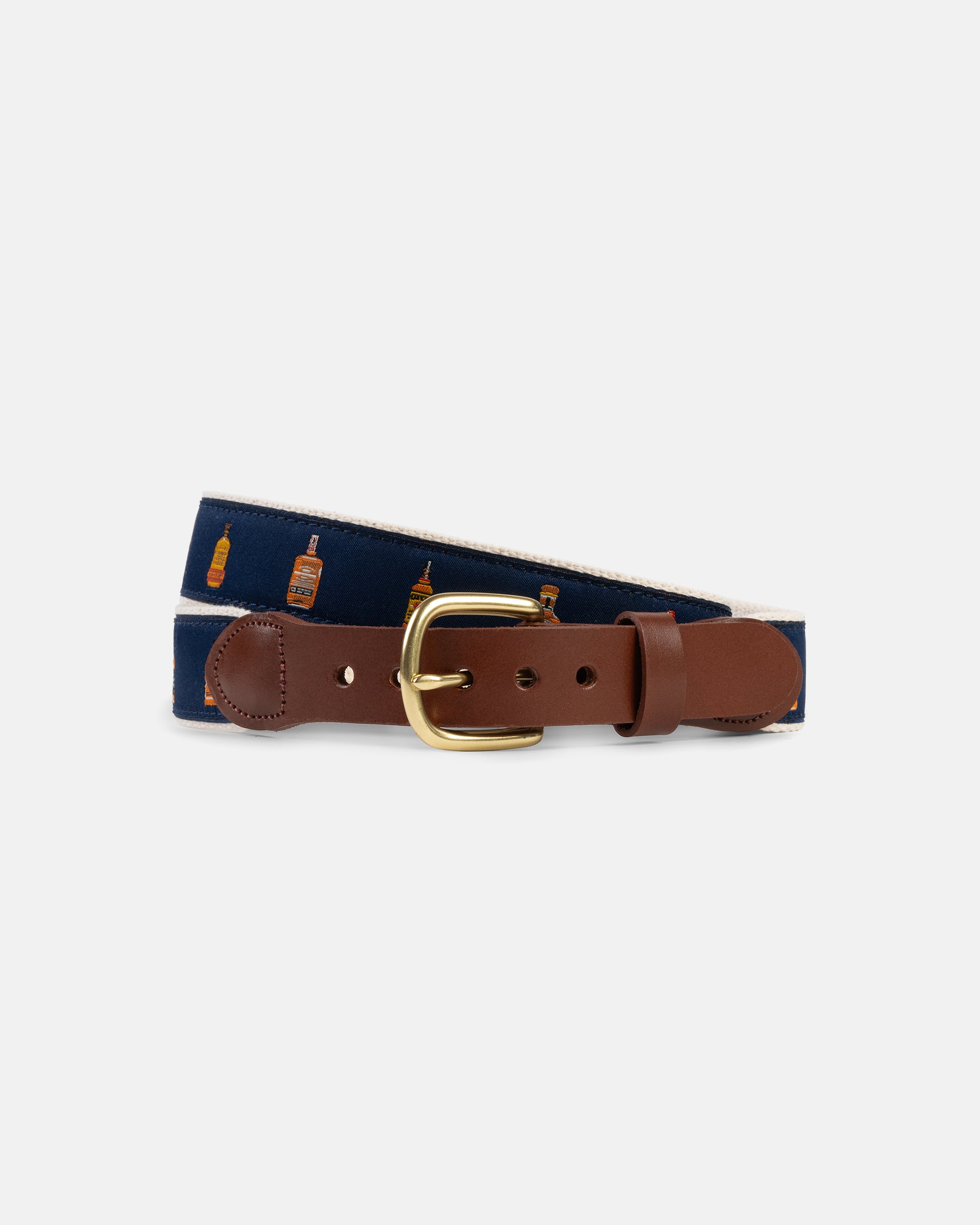 Made-in-USA Whiskey Motif Belt