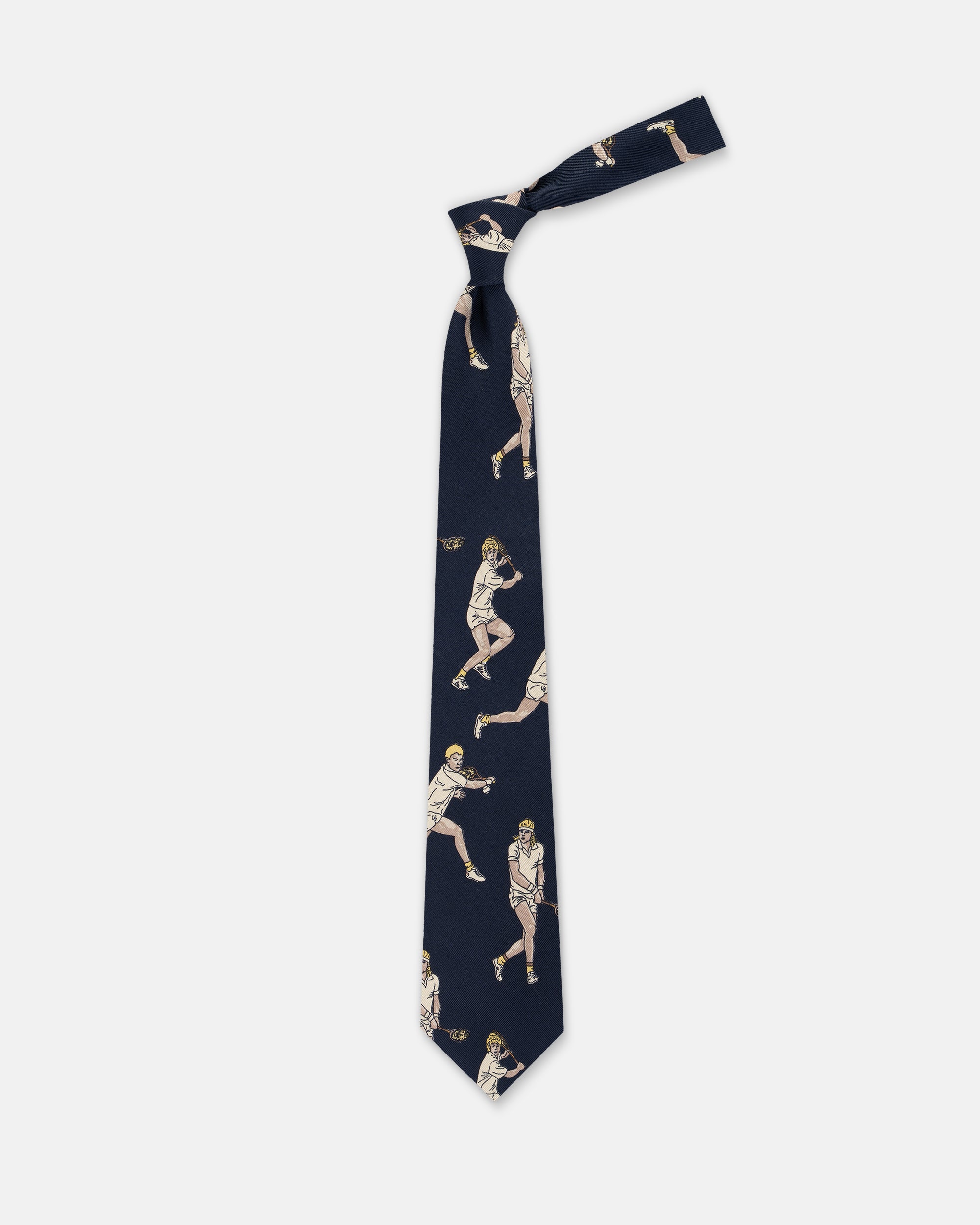 Made-in-USA Mister Mort Navy Tennis Tie