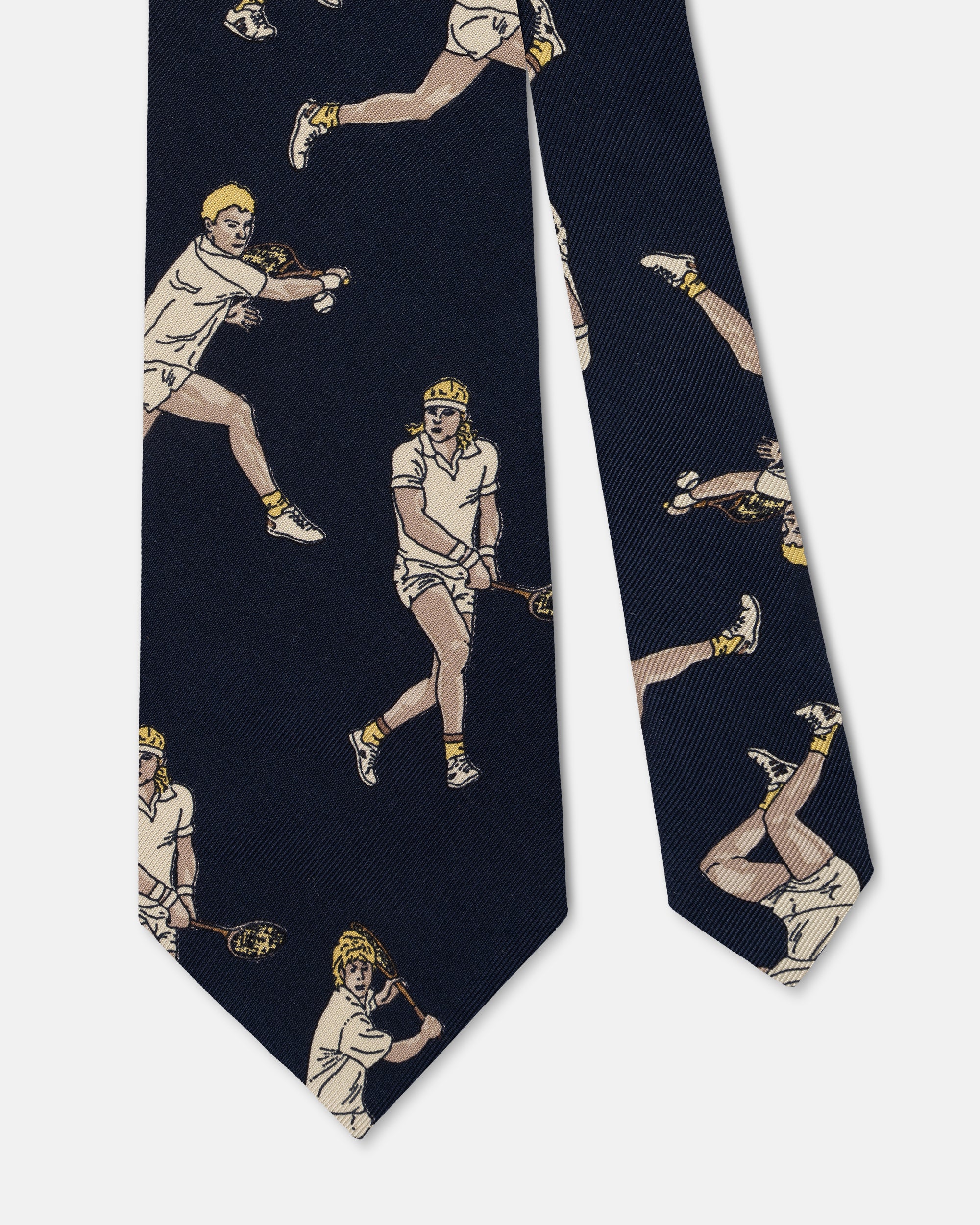 Made-in-USA Mister Mort Navy Tennis Tie