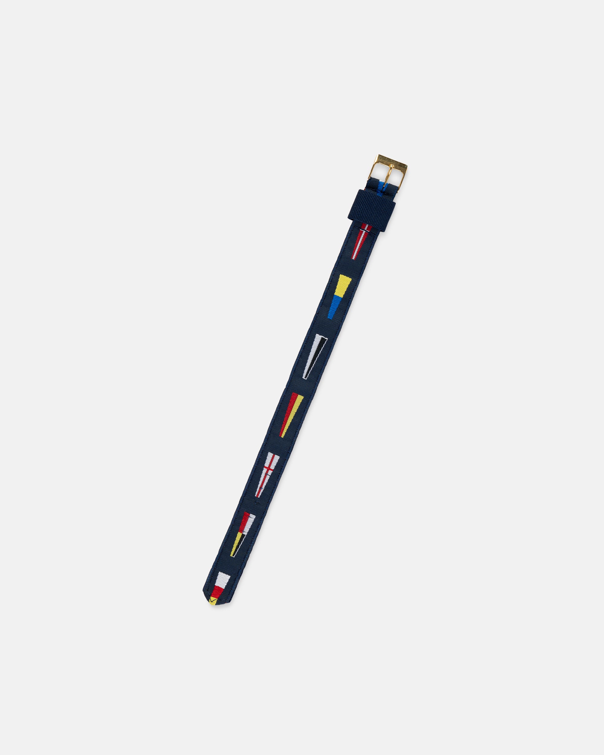 Pennant Motif Nylon Watch Strap