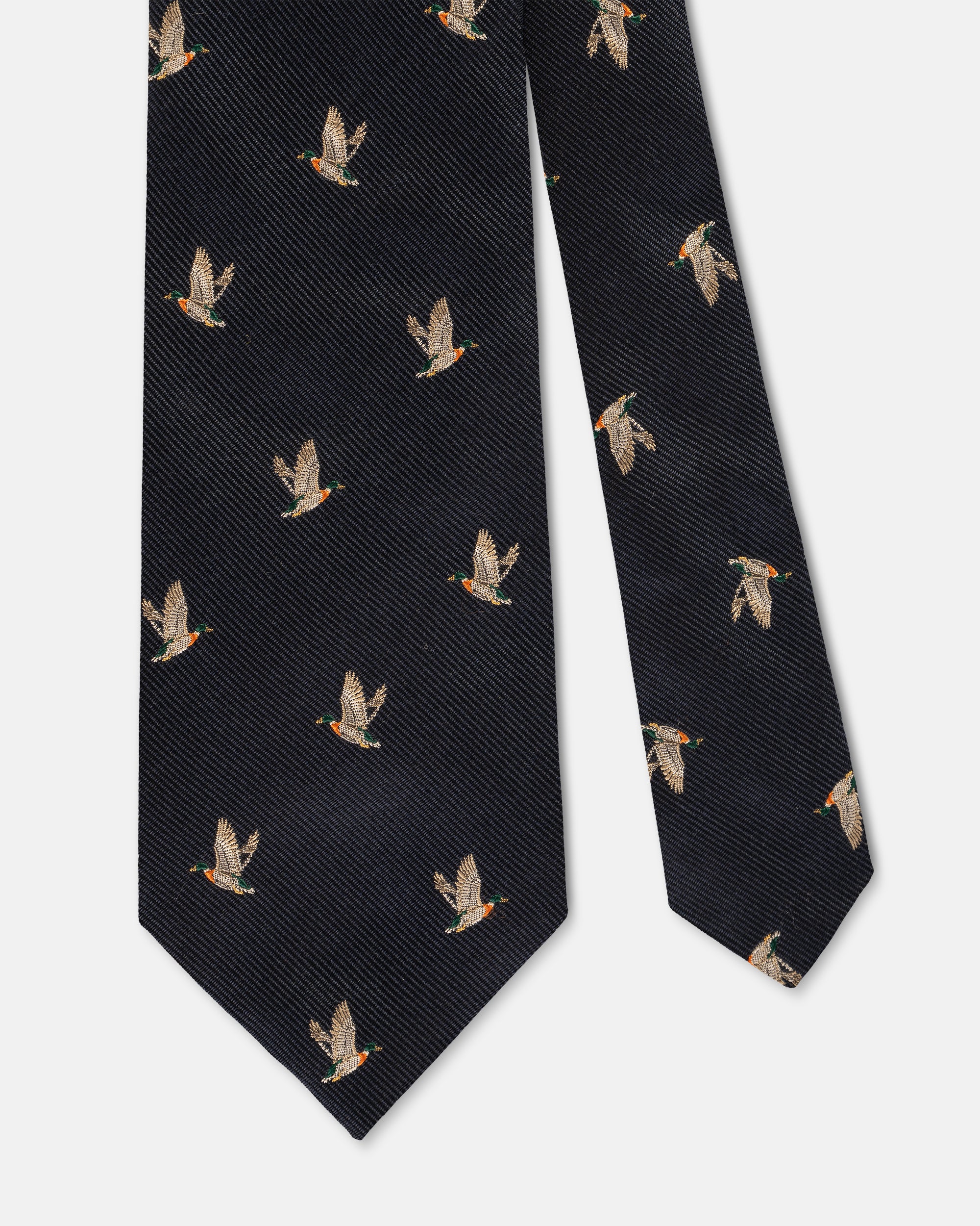 Made-in-UK Navy Flying Duck Club Tie
