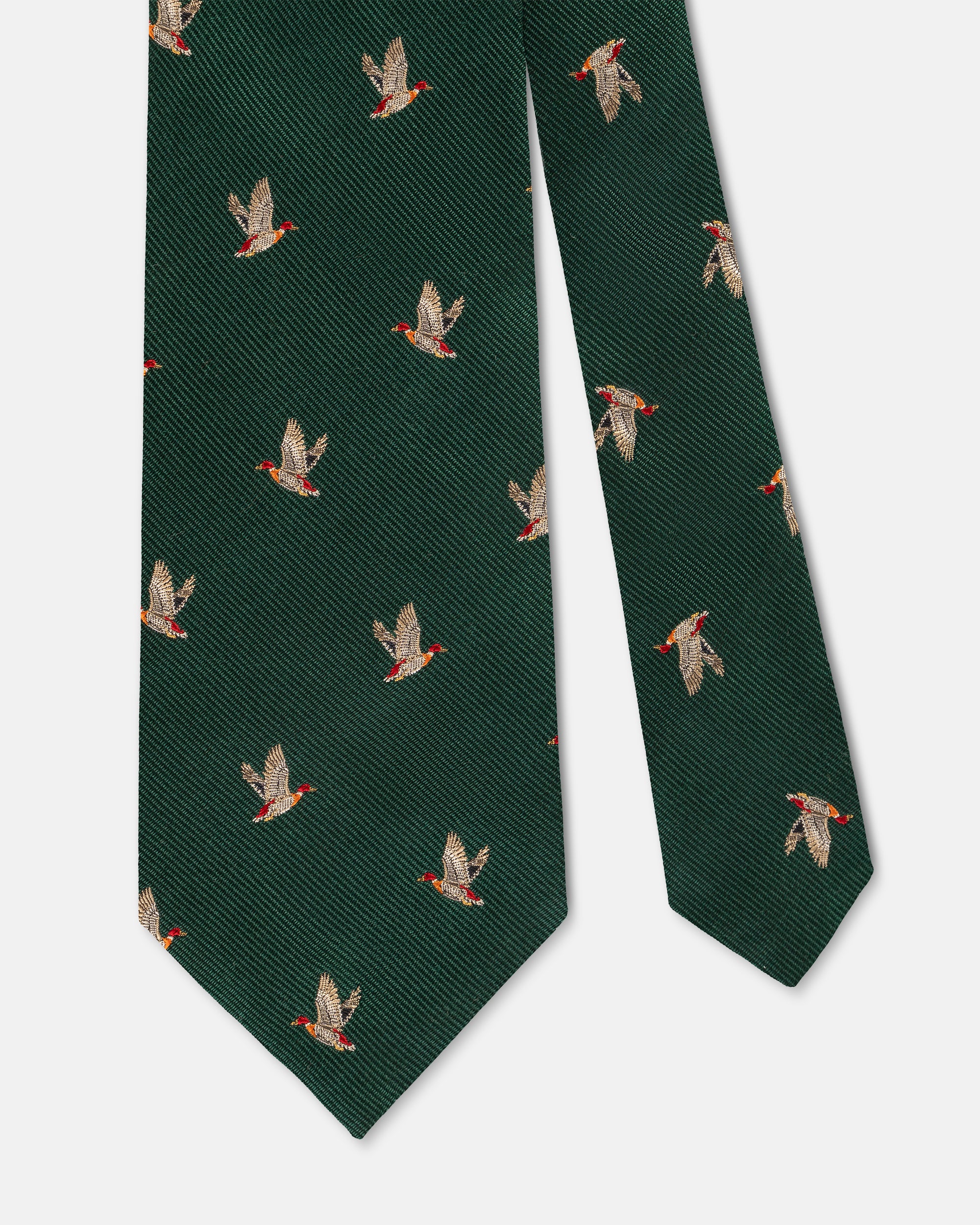 Made-in-UK Green Flying Duck Club Tie
