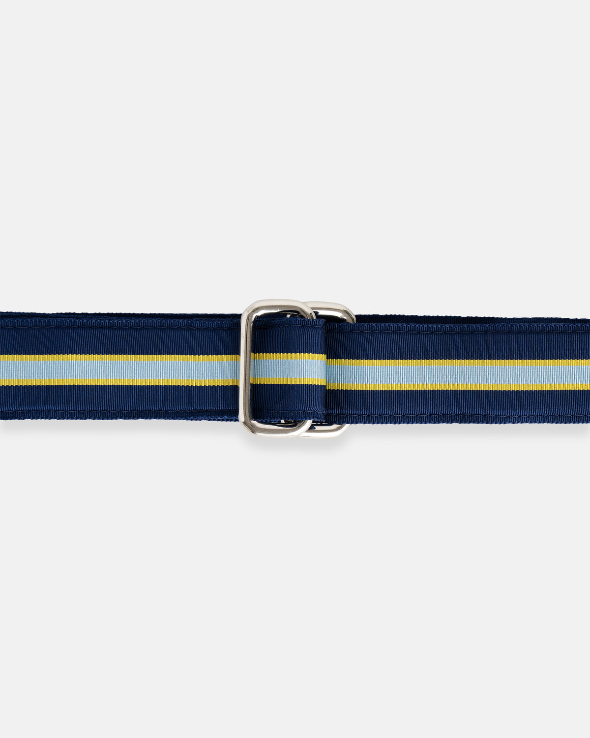 Made-in-USA Navy, Light Blue & Yellow Grosgrain Ribbon Belt