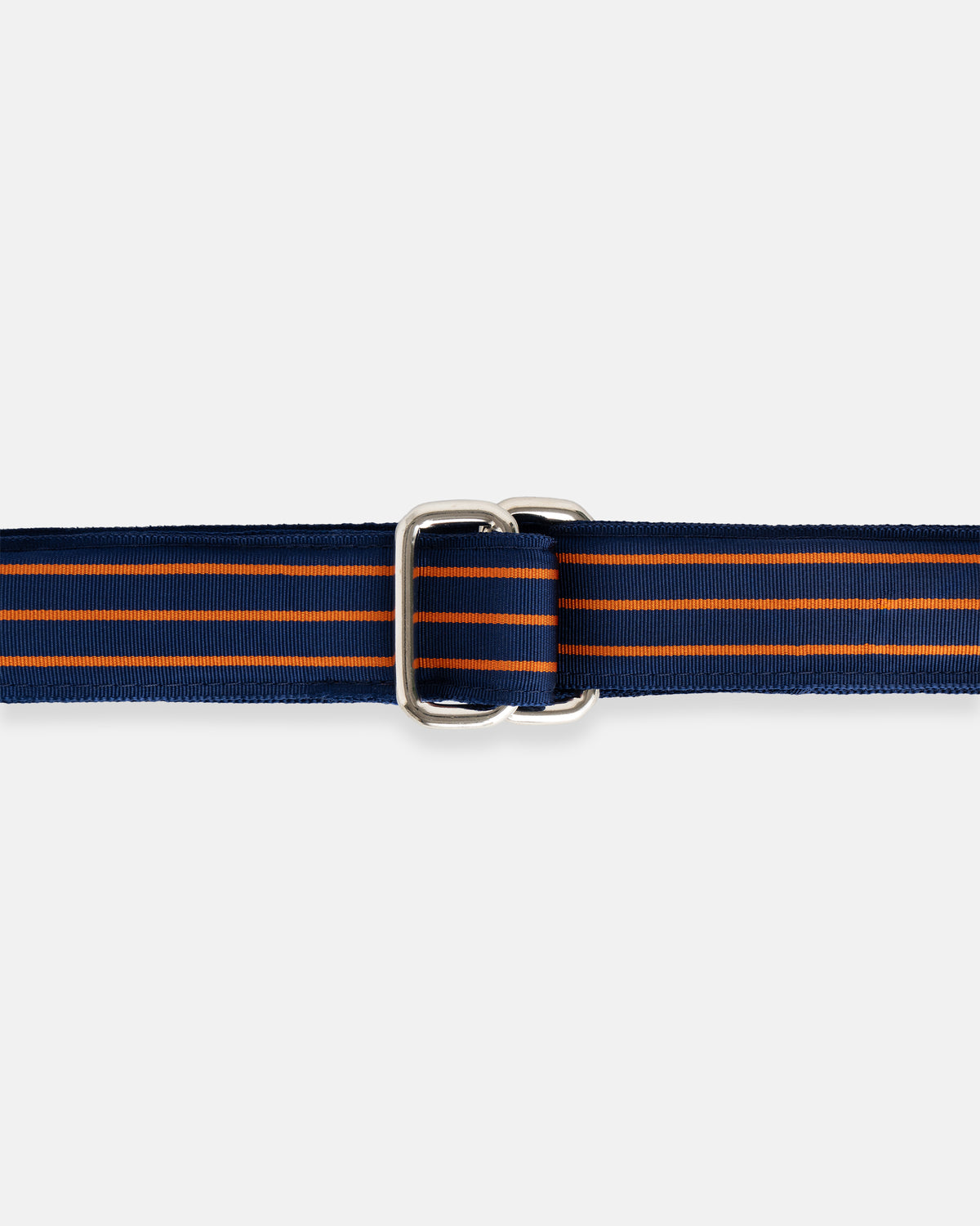 Made-in-USA Navy & Orange Grosgrain Ribbon Belt