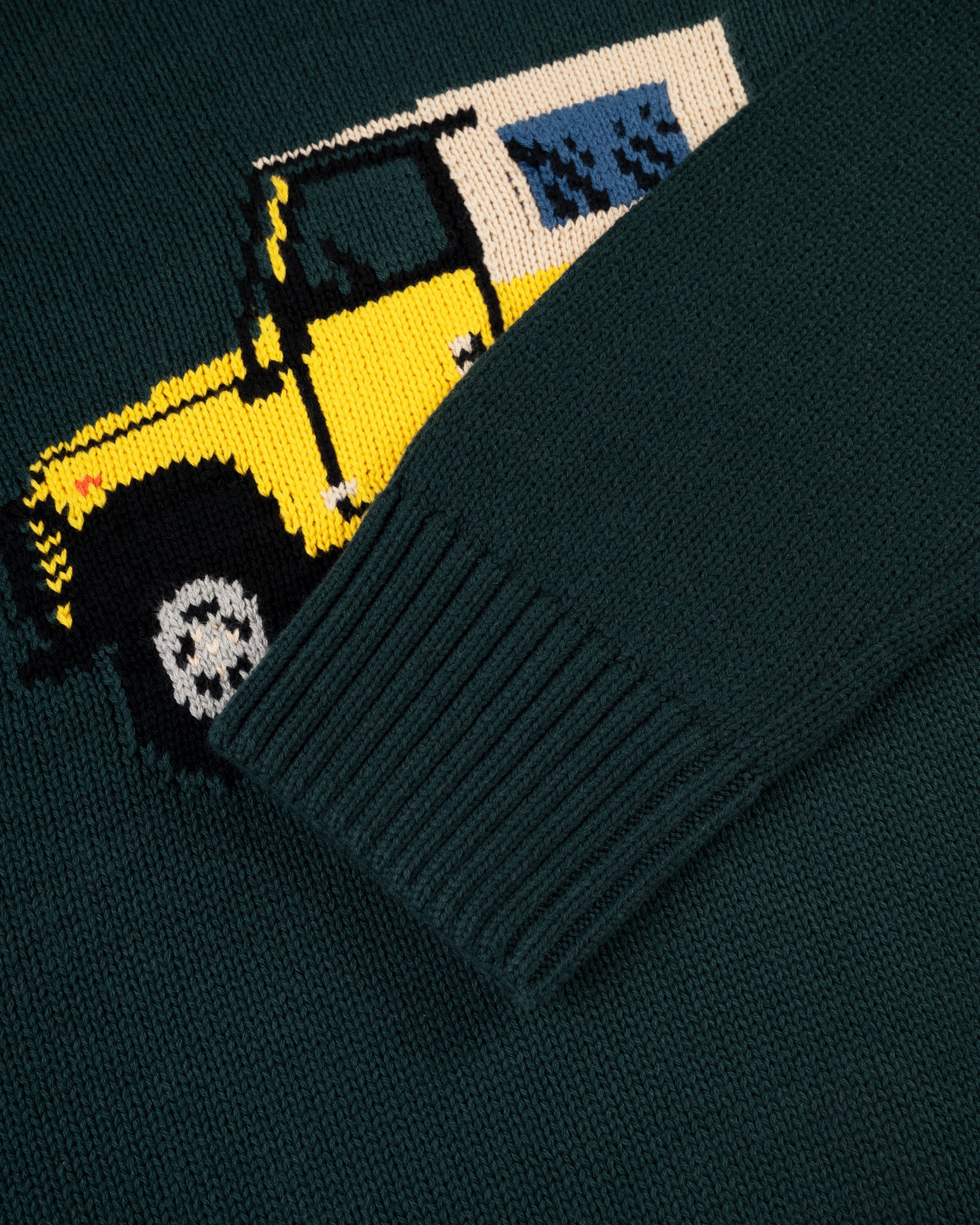 Defender Intarsia Knit Cotton Sweater