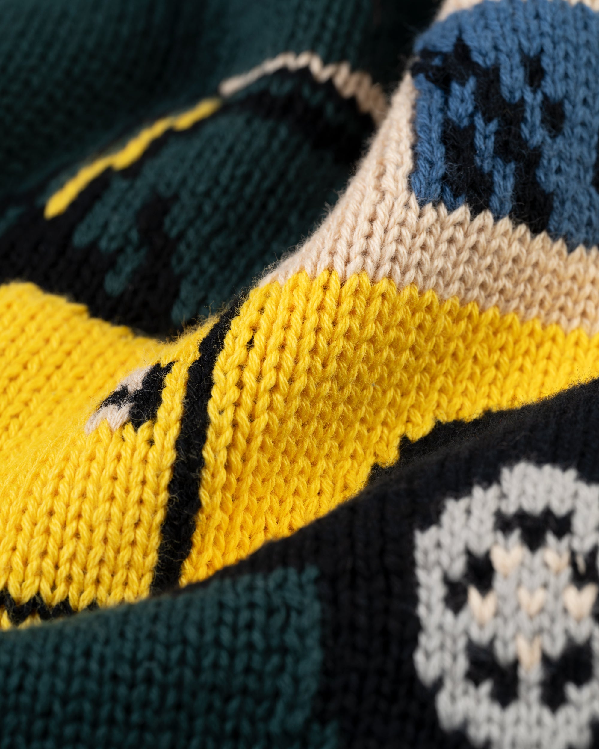 Defender Intarsia Knit Cotton Sweater