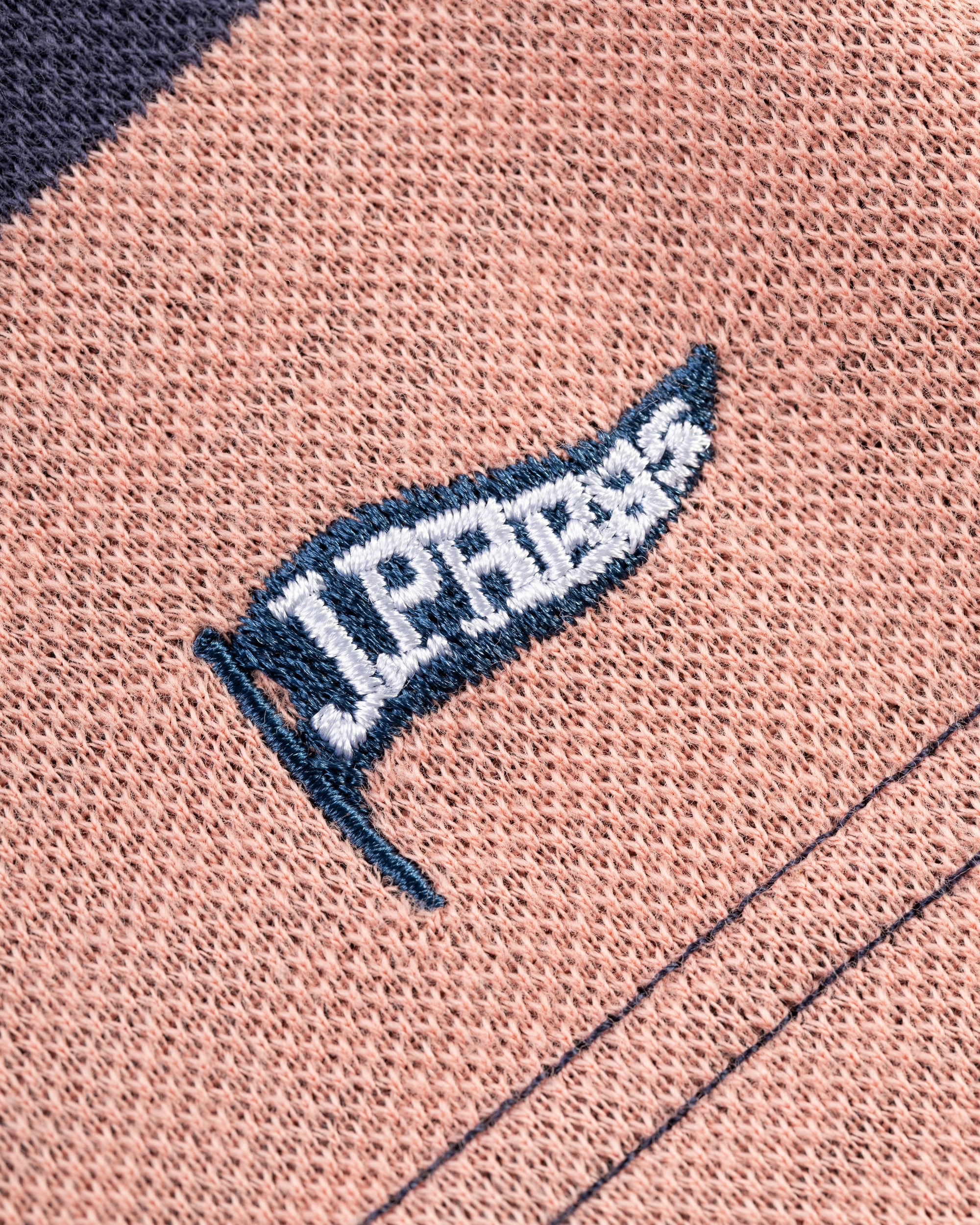 Navy & Pink Relaxed Fit Wide Stripe Polo