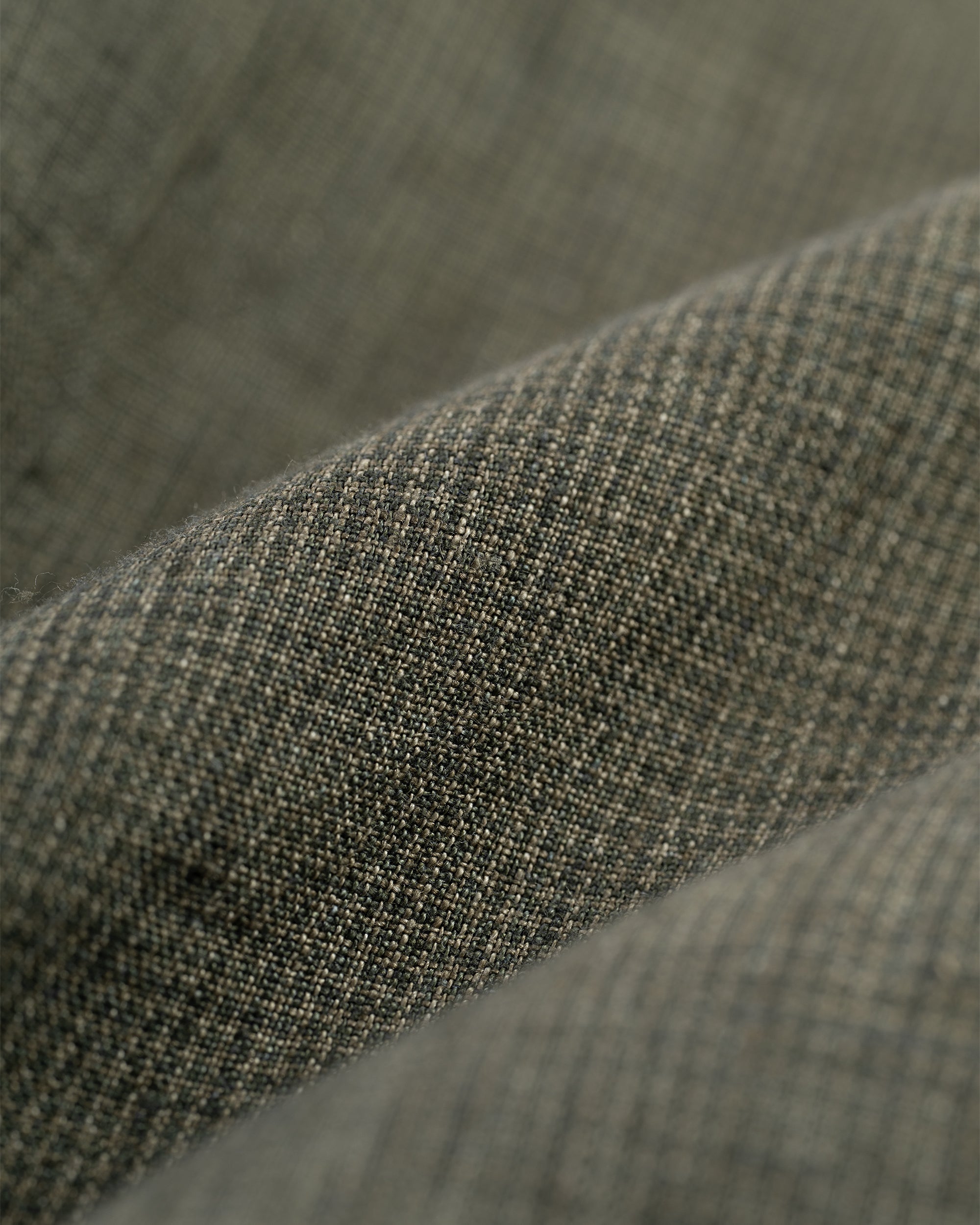 Made-in-USA Olive Mini Houndstooth Linen Sport Coat - Custom Make