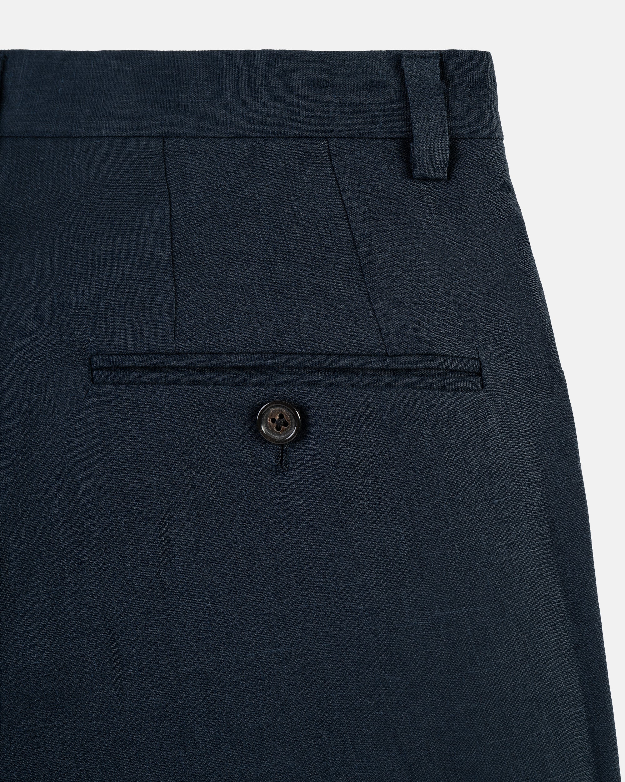 Made-in-USA Navy Linen Trouser