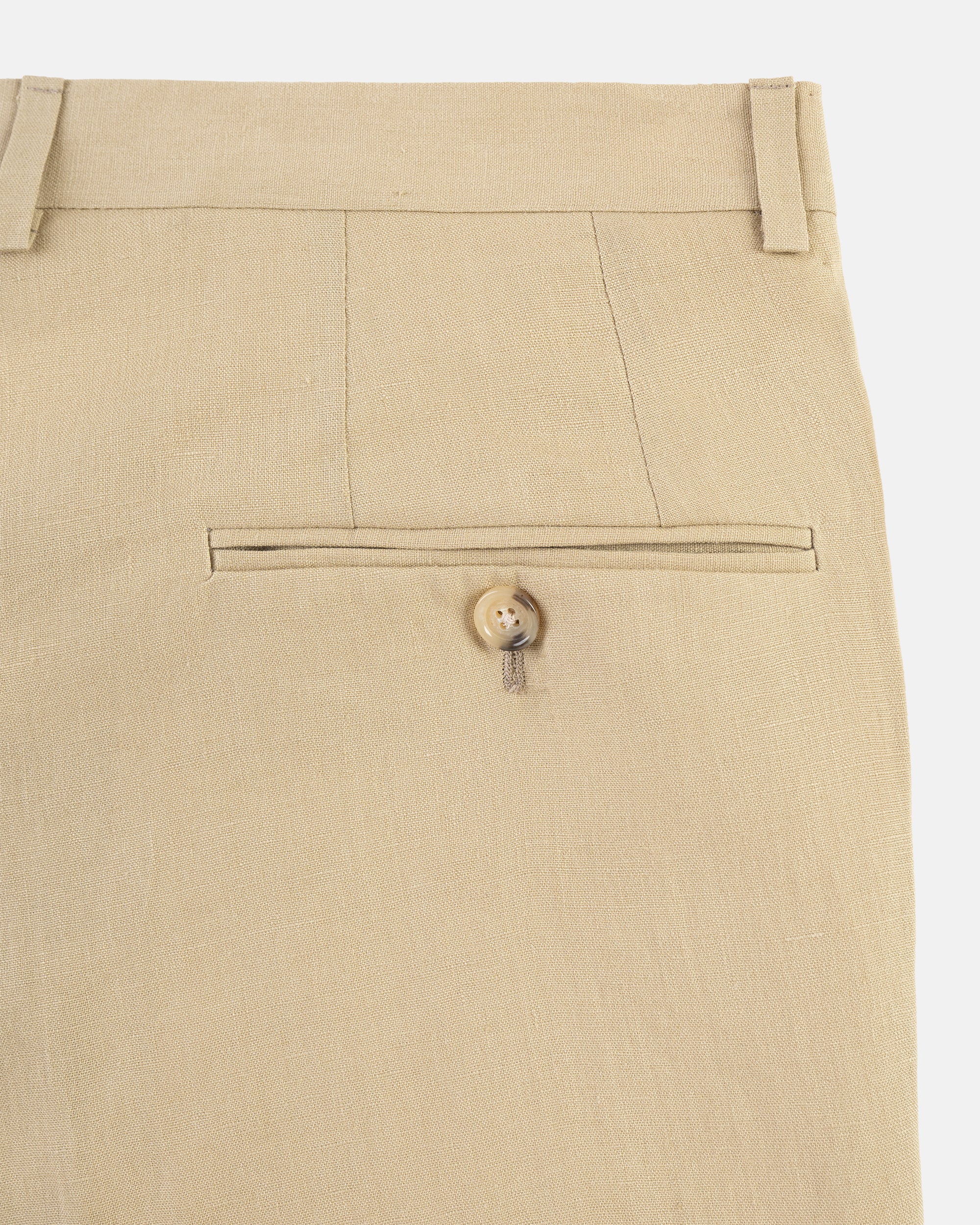 Made-in-USA Tan Linen Trouser