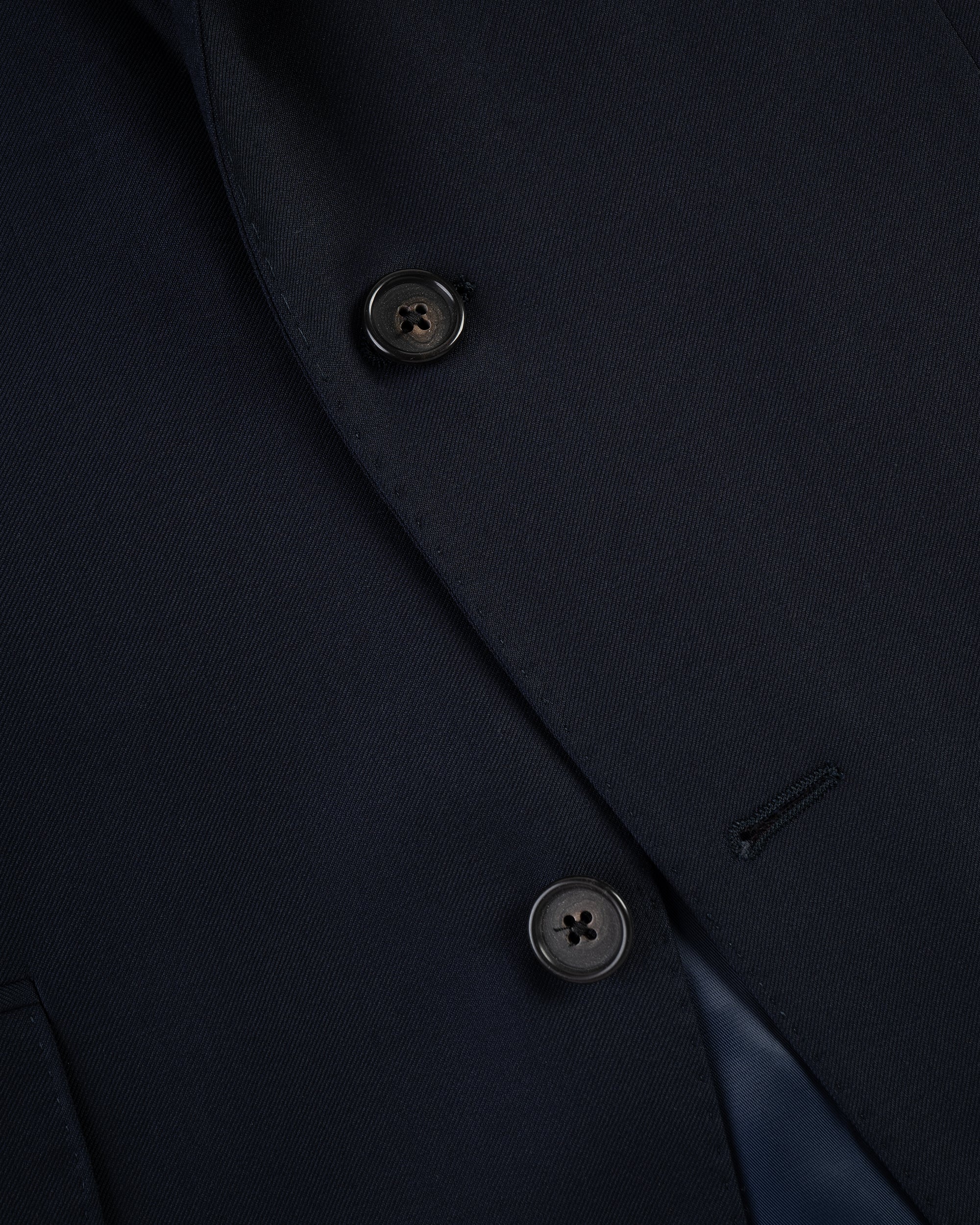 Made-in-USA Navy Two-Button Darted Suit