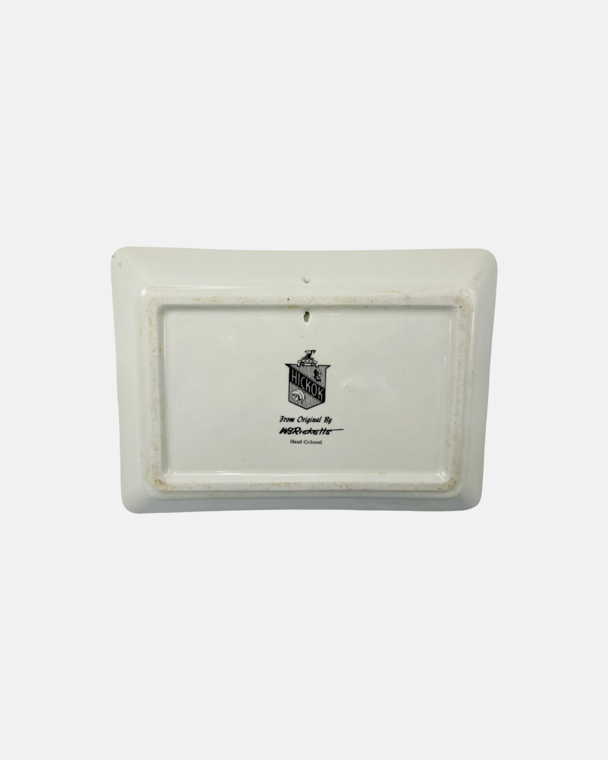 Vintage WB Ricketts Football Players Ceramic Ashtray Catchall Dish