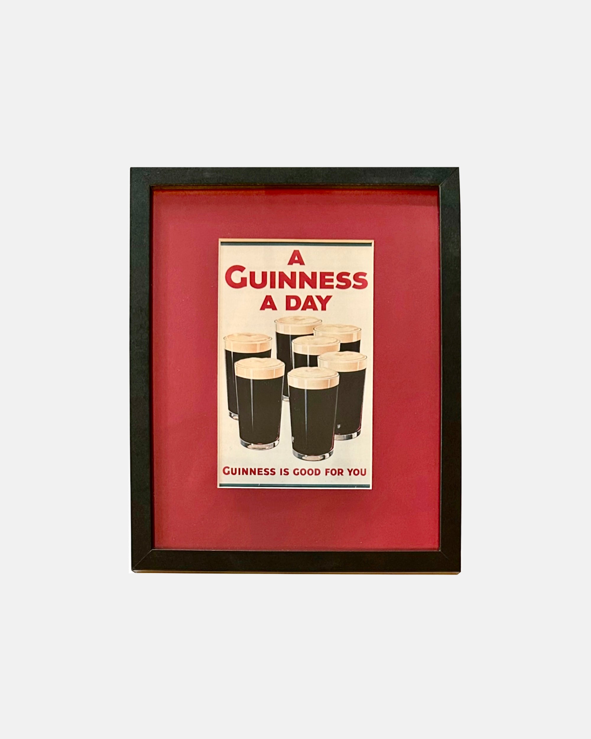 Vintage a Guinness a Day Guinness is Good for You Framed Print