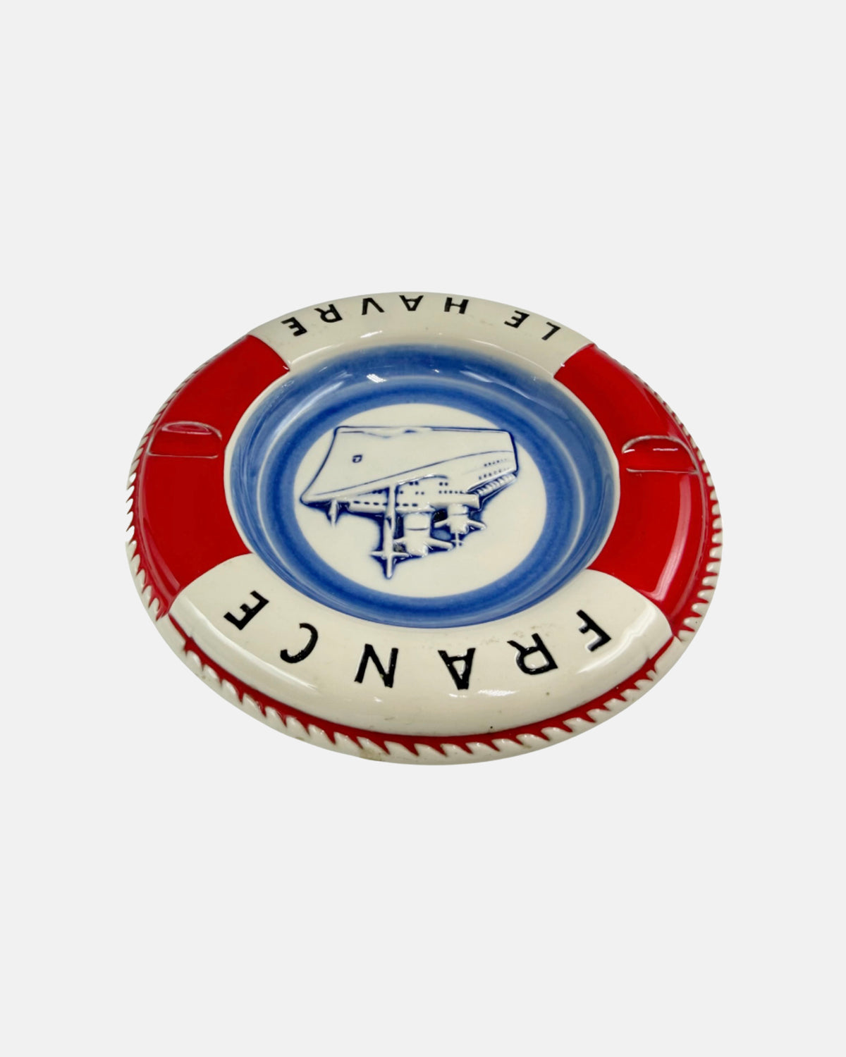 Vintage SS France Le Havre Ocean Liner Nautical Ashtray