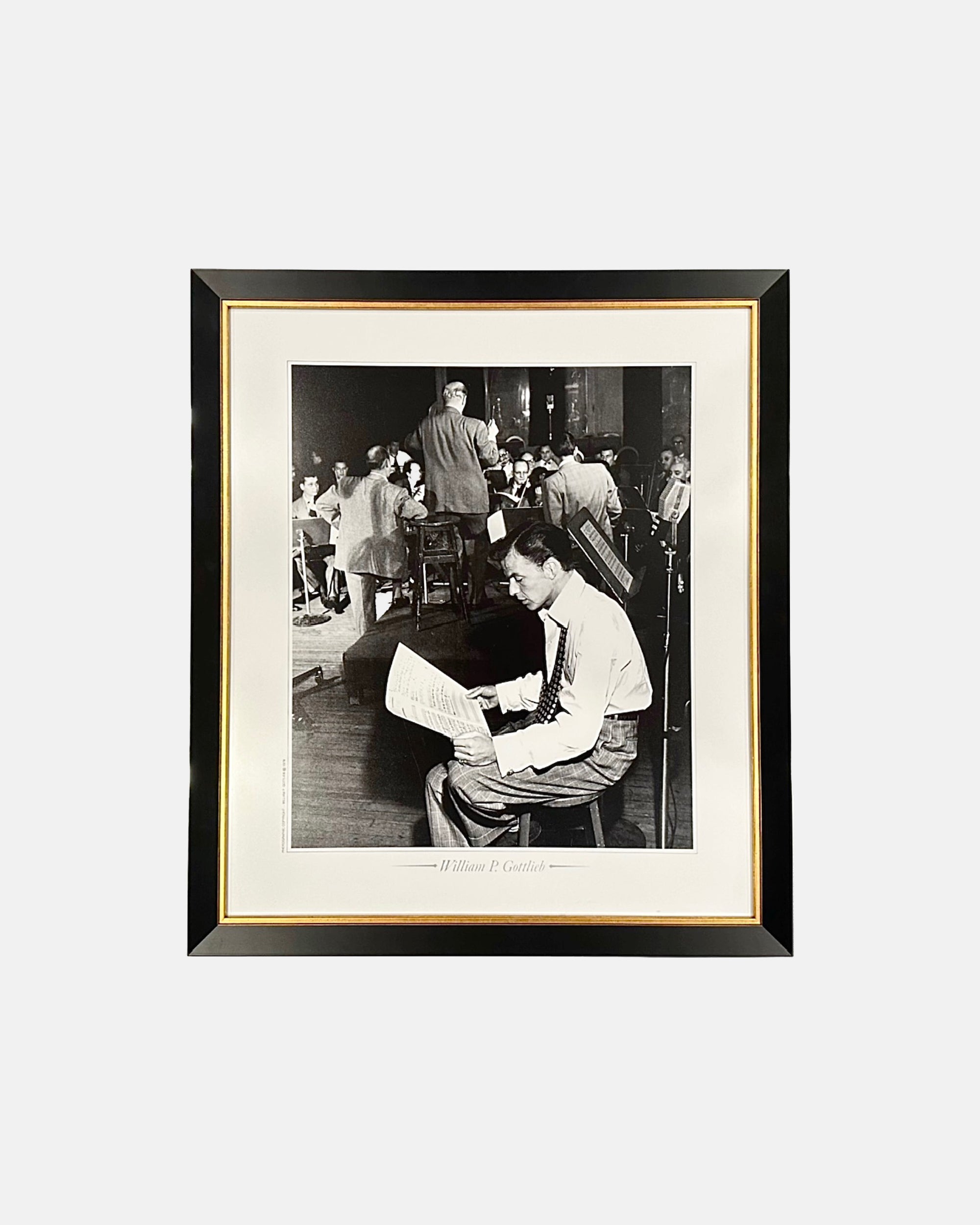 Vintage Frank Sinatra Framed Black and White Photo