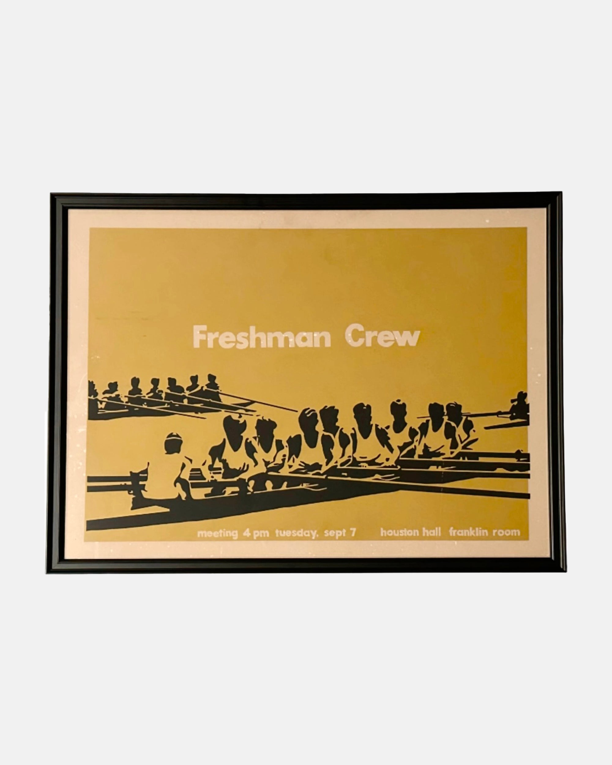 Vintage University of Pennsylvania Freshman Crew Rowing Framed Poster