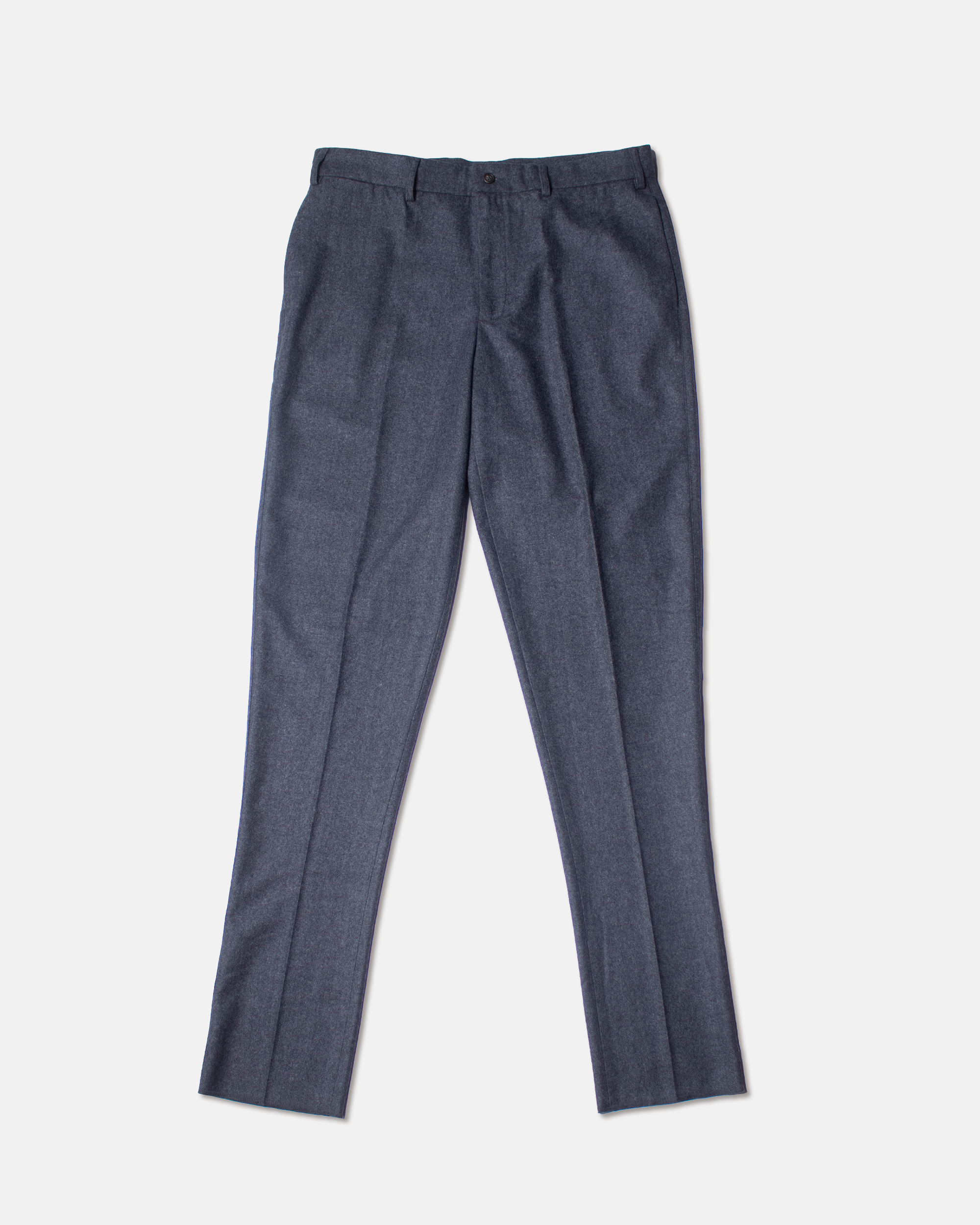 GREY WOOL FLANNEL TROUSERS