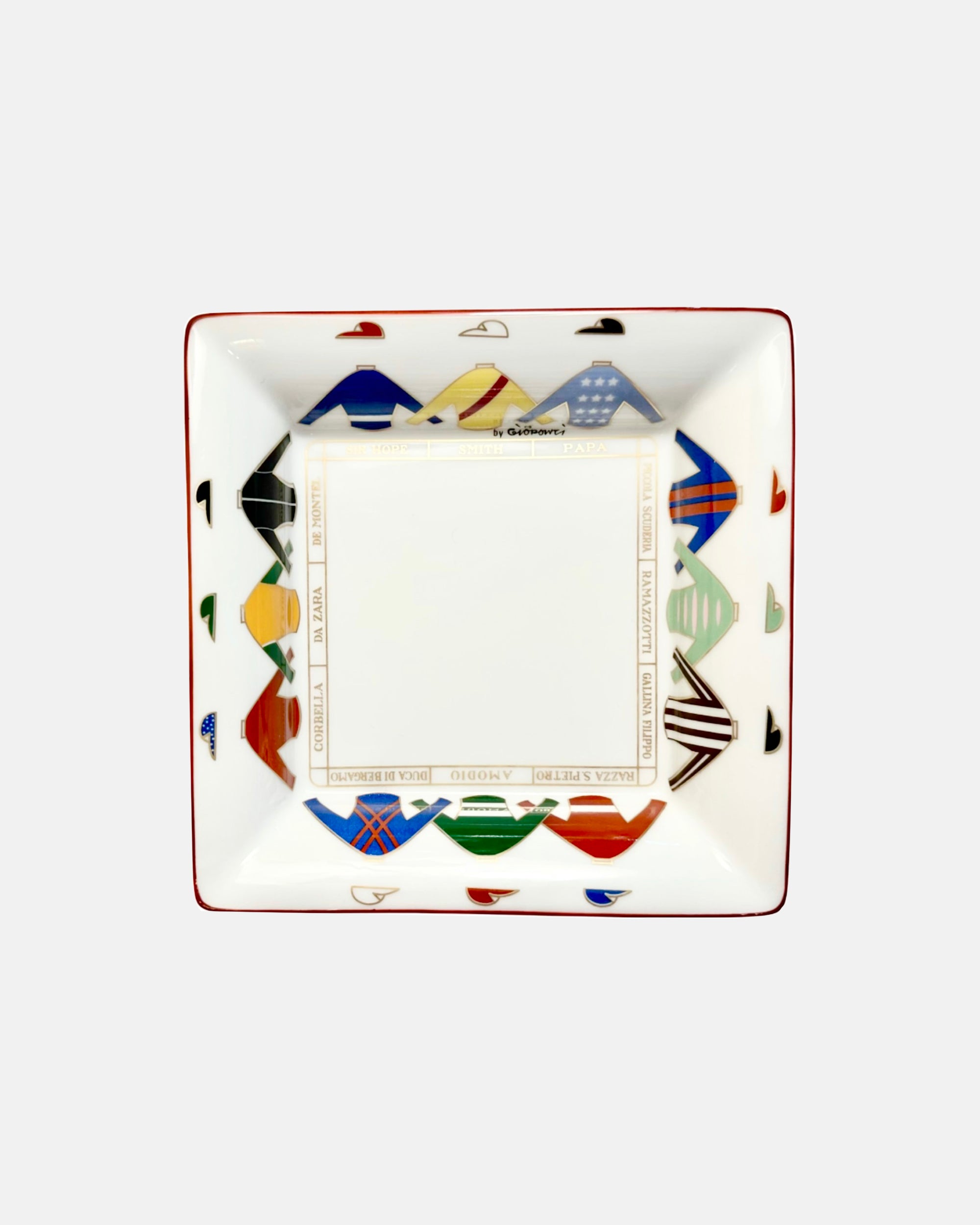 Vintage Richard Ginori for Gio Ponti Equestrian Jockey Silks Ashtray