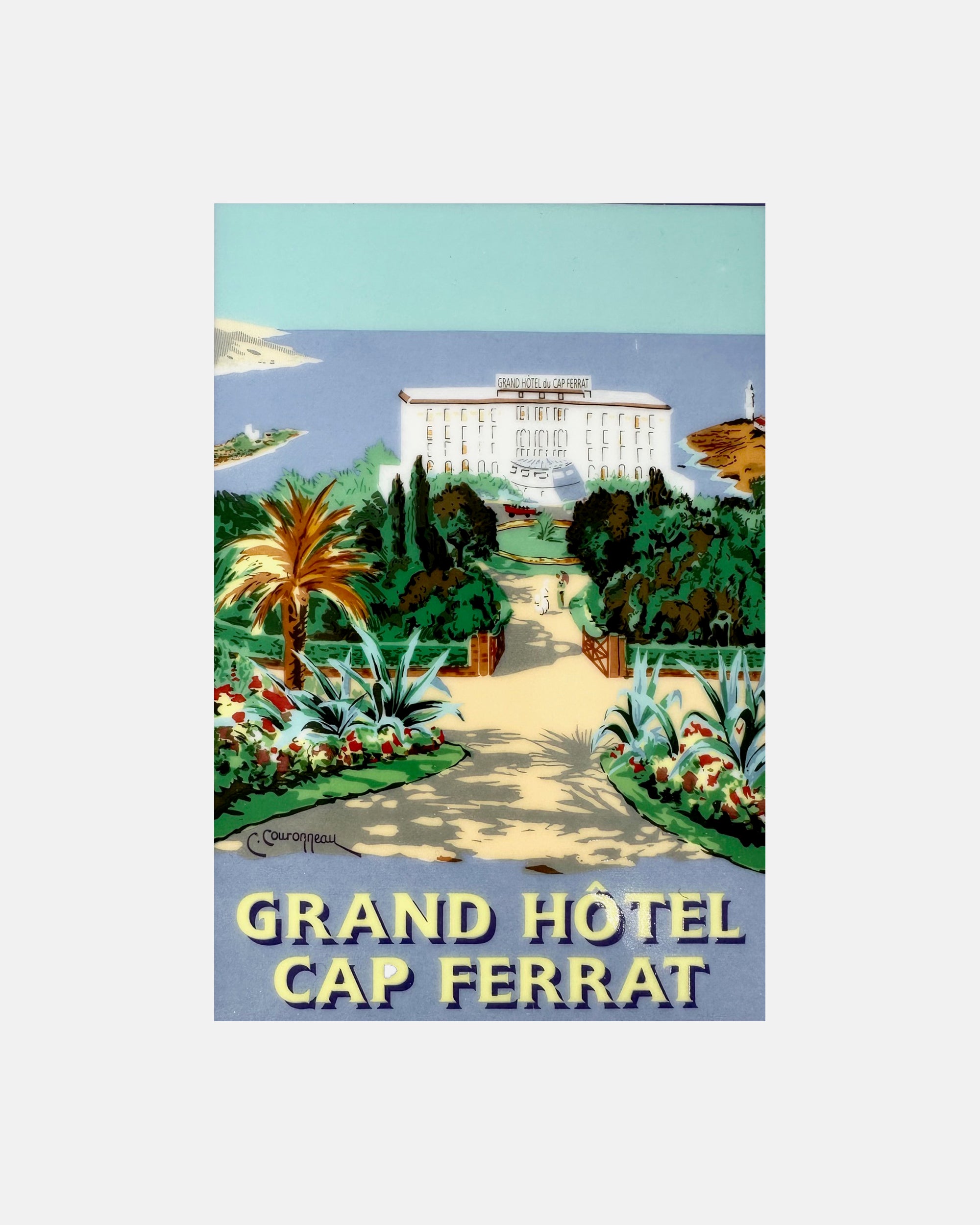 Vintage Grand Hotel Cap Ferrat Porcelain Ashtray Catchall Dish