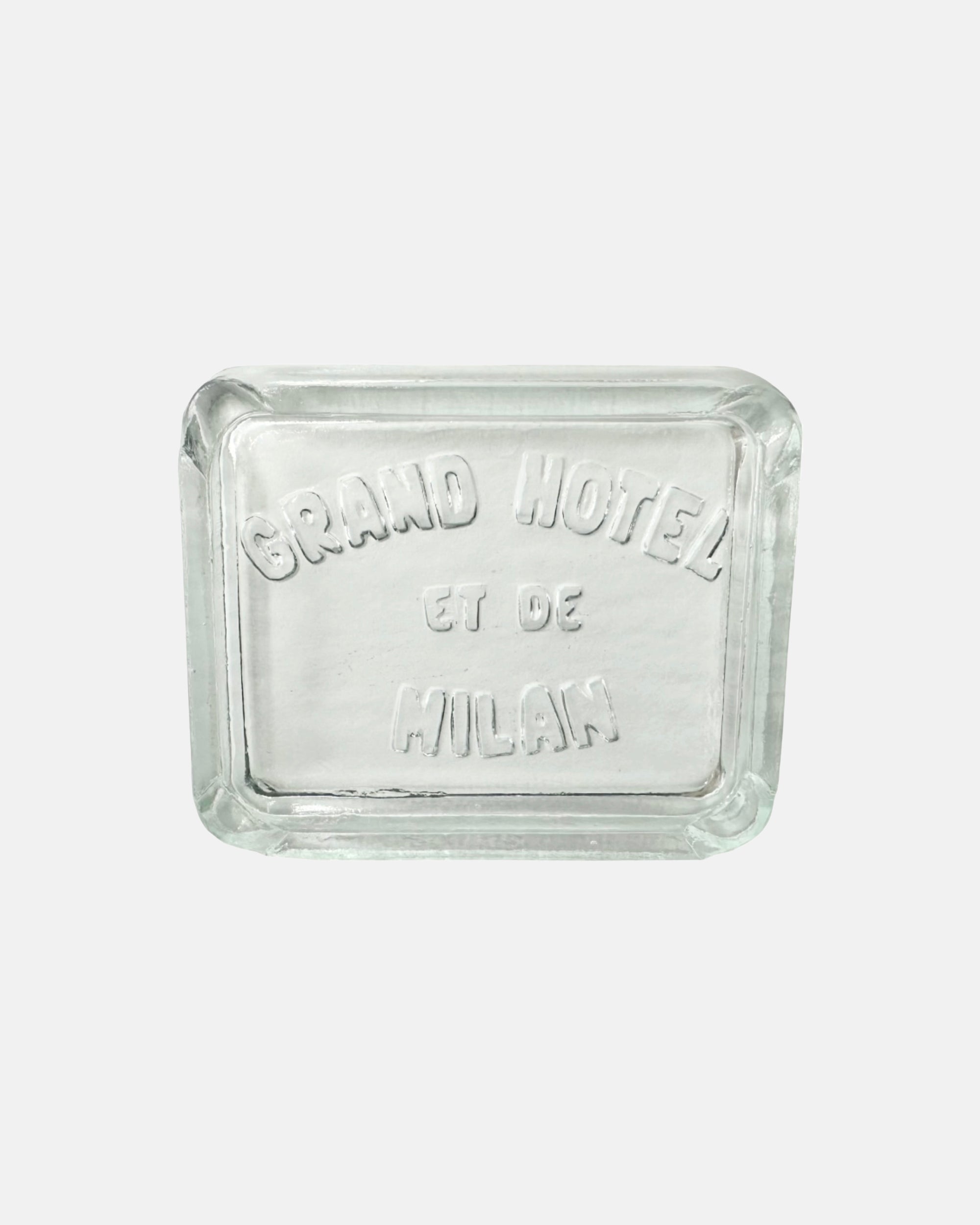Vintage Grand Hotel Et De Milan Italy Glass Ashtray