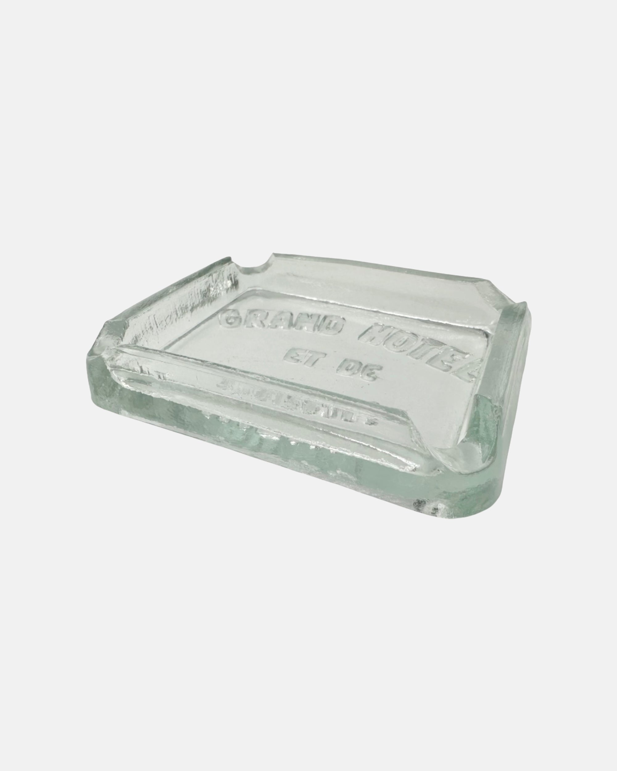 Vintage Grand Hotel Et De Milan Italy Glass Ashtray