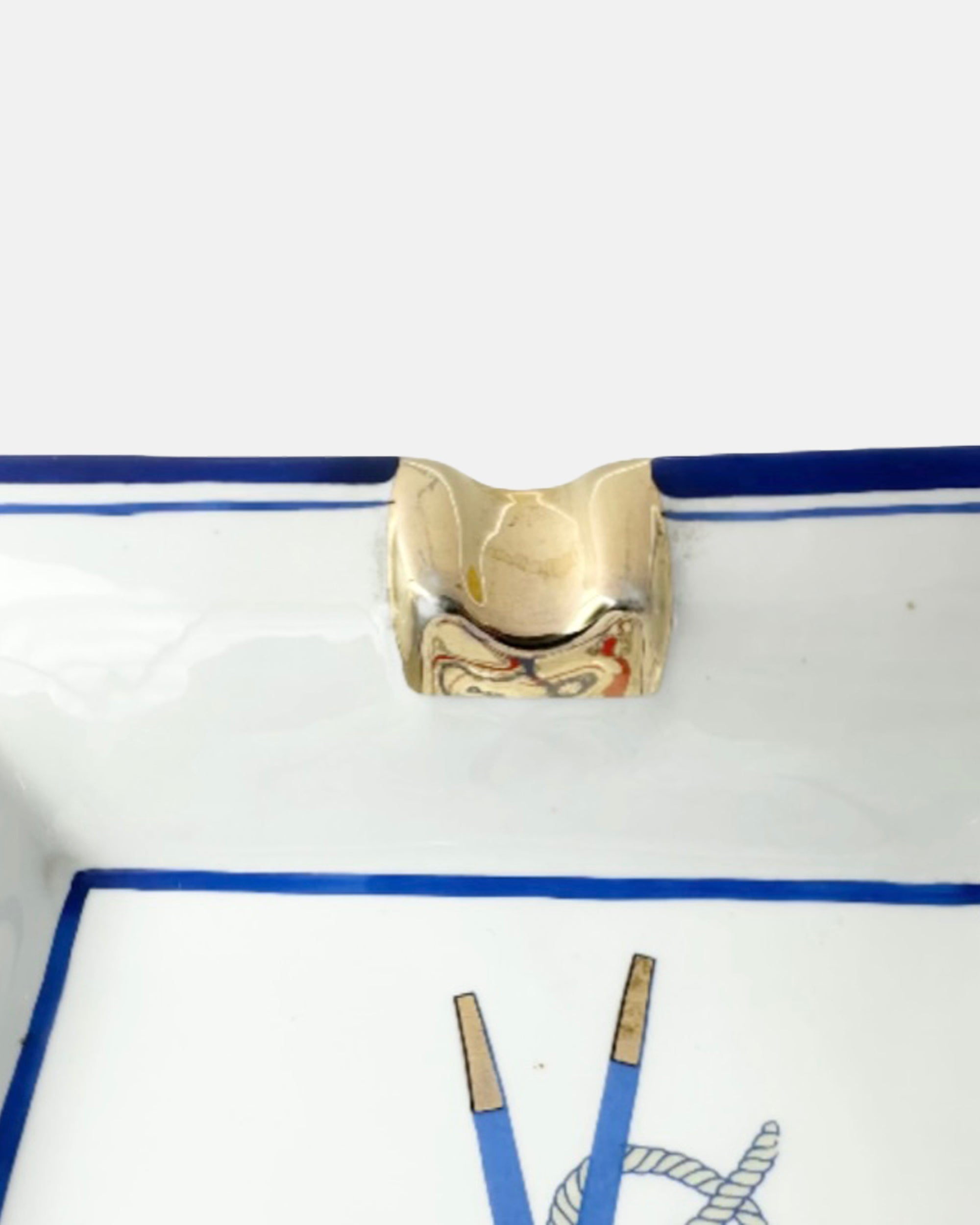 Vintage Gucci Nautical Rowing Oars Porcelain Ashtray