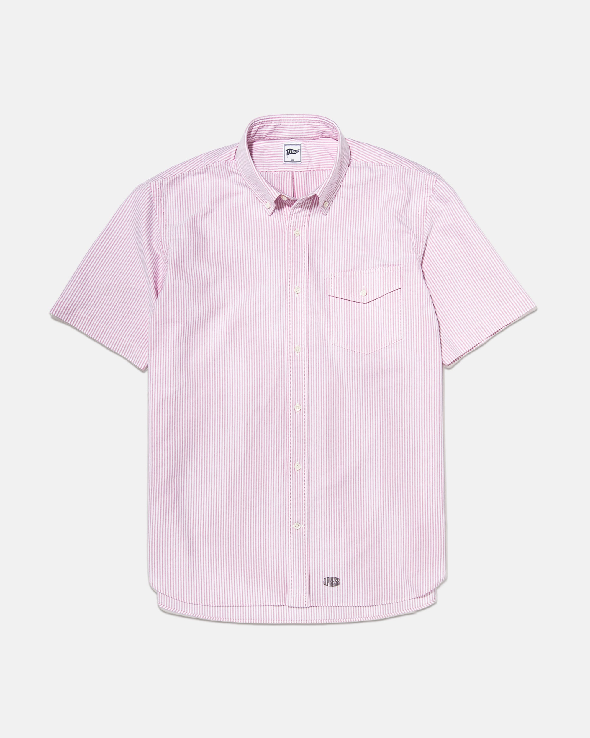 PINK/WHITE OXFORD SHORT SLEEVE - TRIM FIT