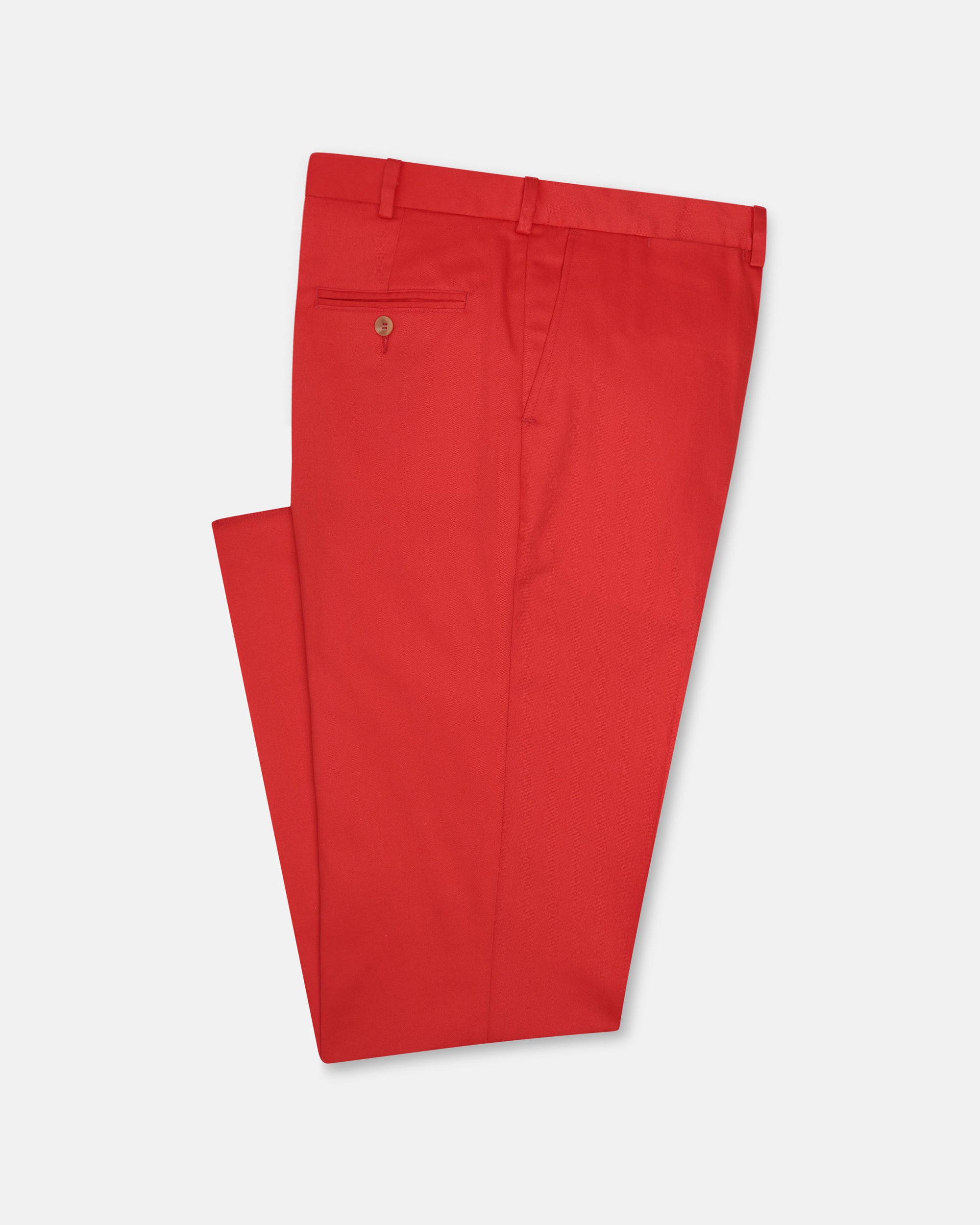 Made-in-USA Bright Red Washed Twill Chino Pant