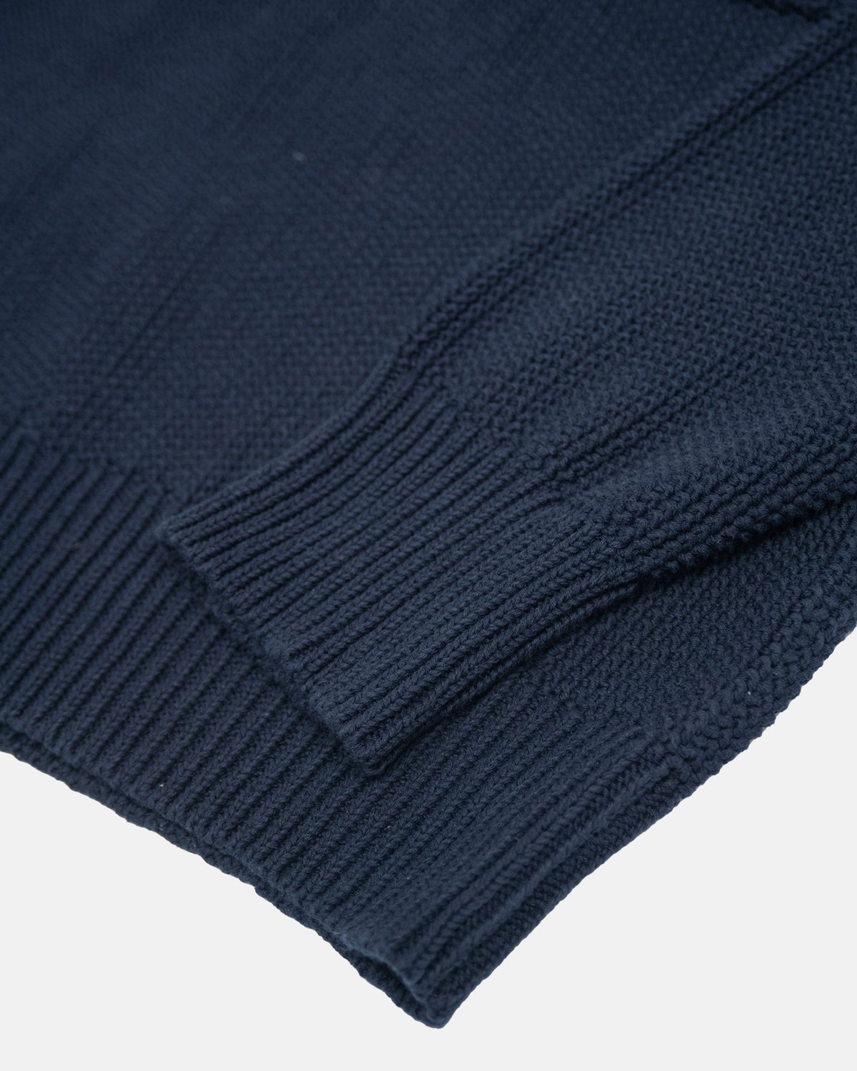 Vito's Navy Crewneck Cotton Pocket Sweater