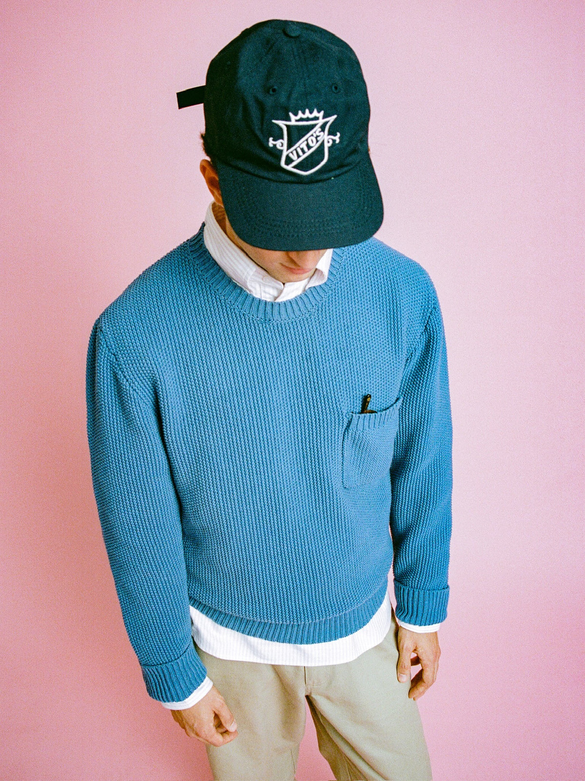 Vito's Black Chenille Crest Cap