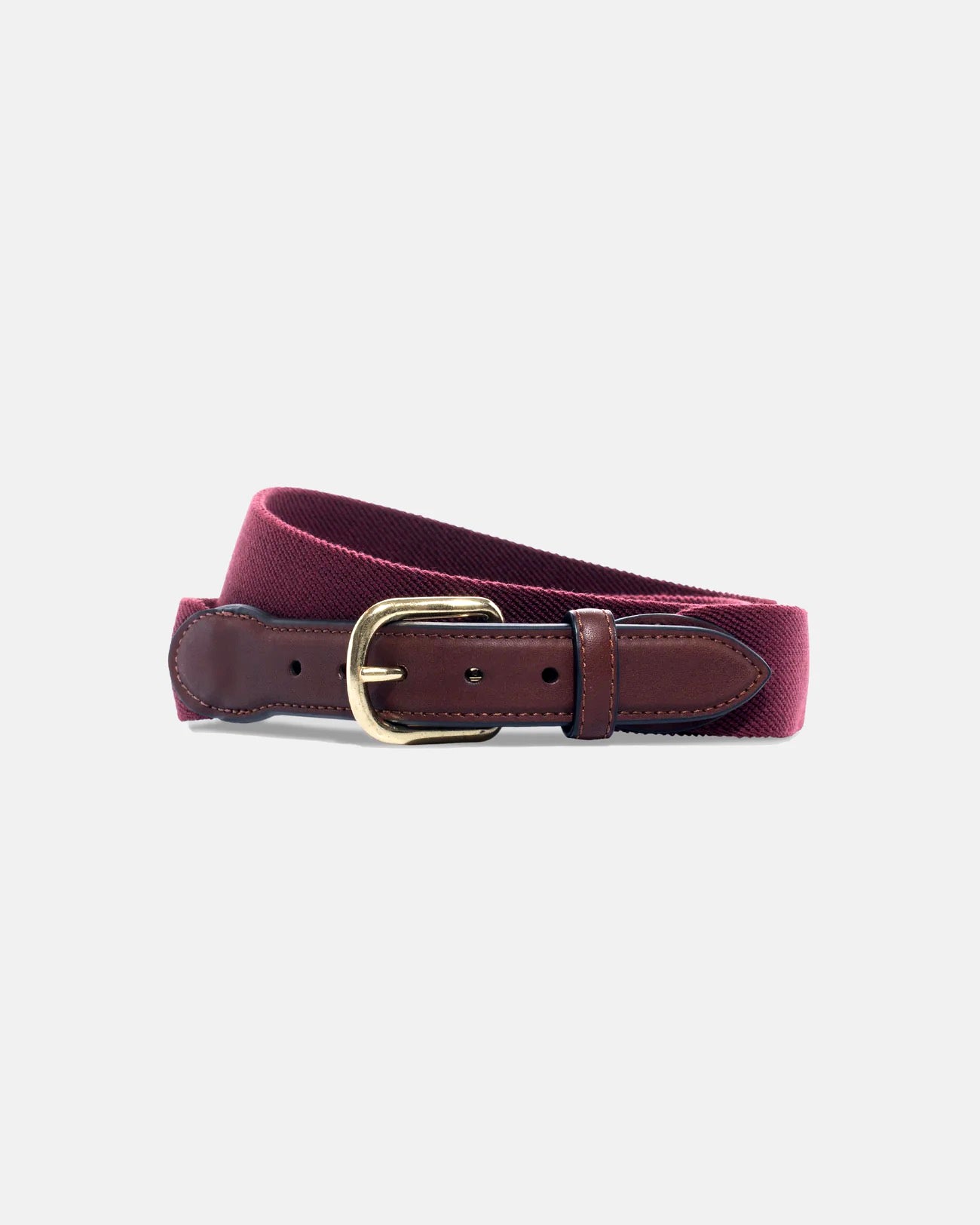 Made-in-USA Burgundy Belgian Stretch Surcingle Belt
