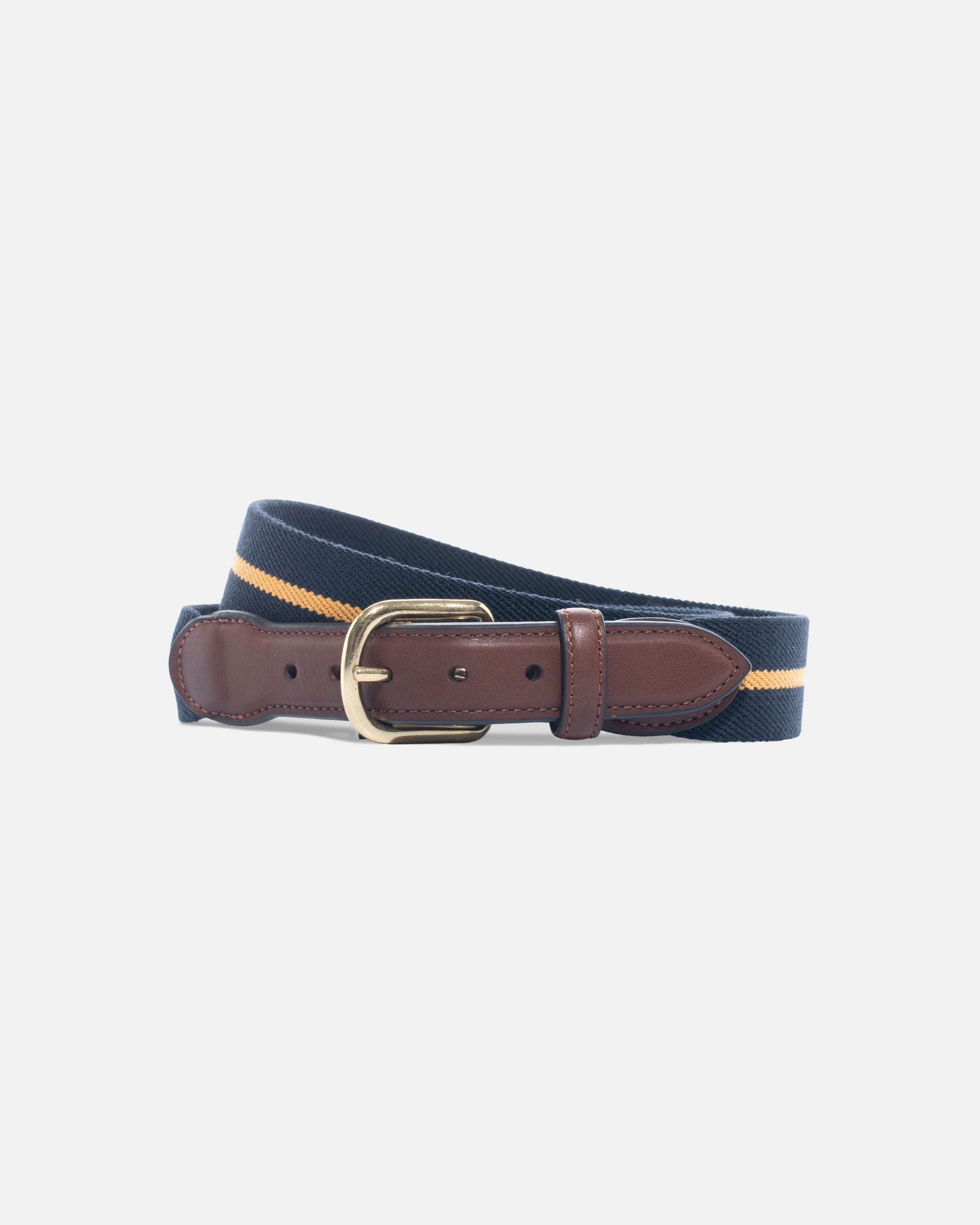 Made-in-USA Striped Belgian Stretch Surcingle Belt