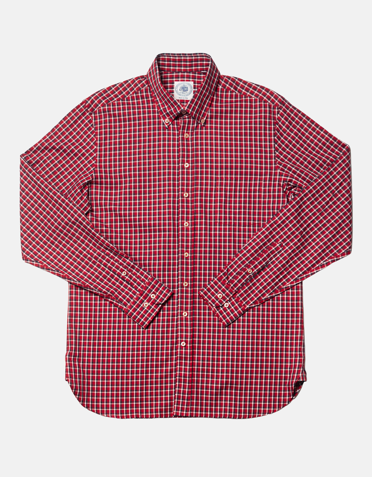 Made-in-USA Red Check Sport Shirt
