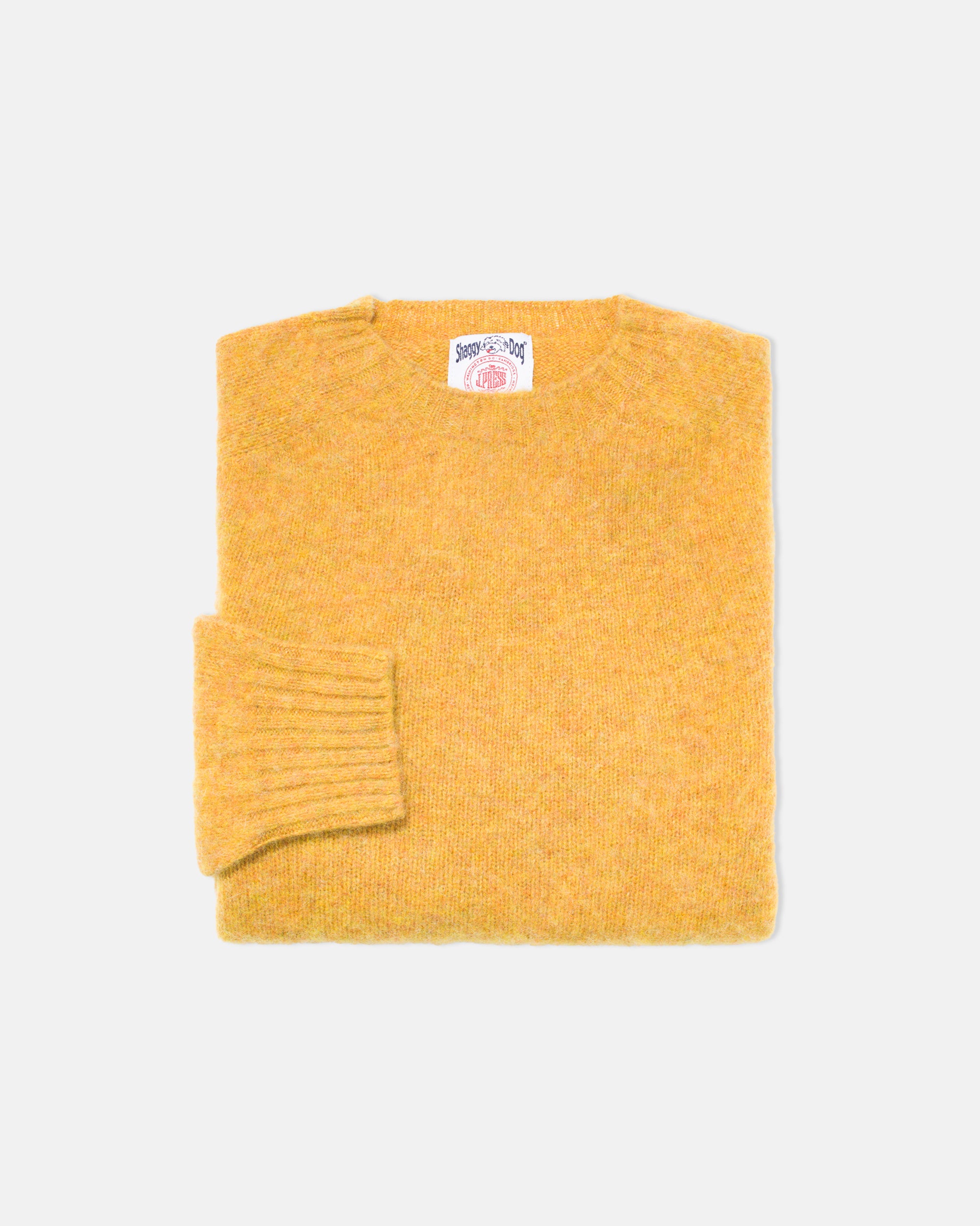 Made-in-Scotland Yellow Mix Shaggy Dog Sweater - Classic Fit