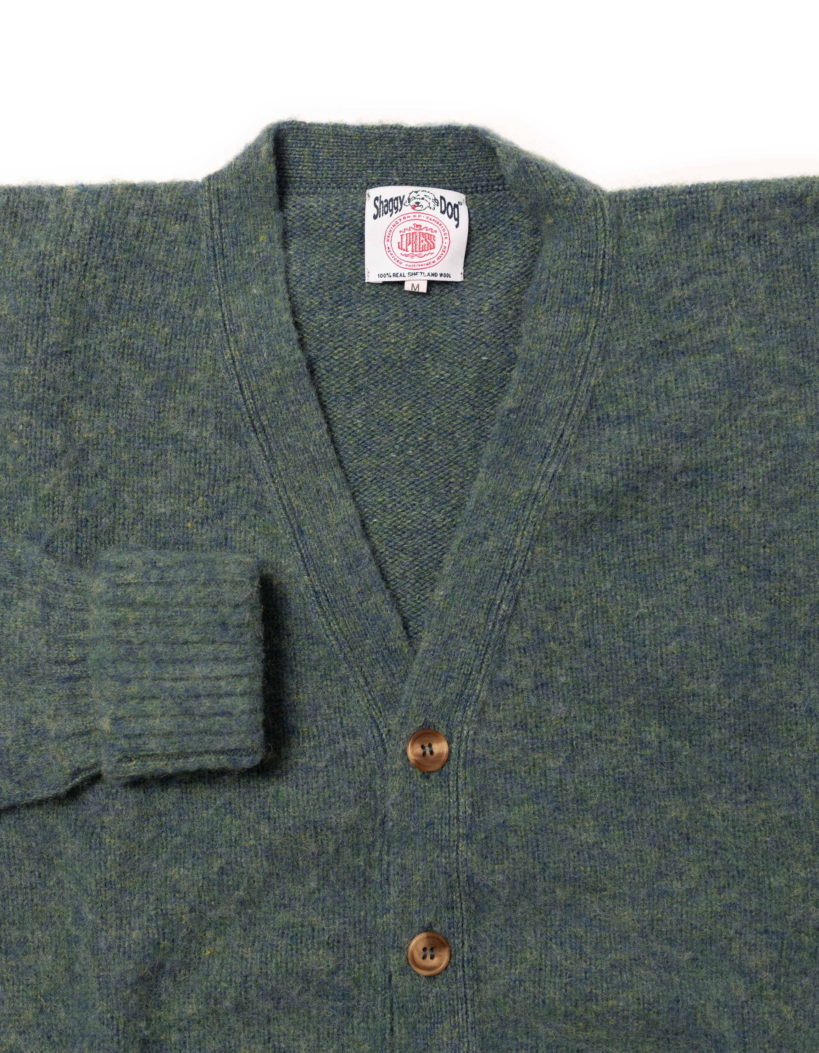 Made-in-Scotland Lovat Shaggy Dog Cardigan Sweater - Classic Fit